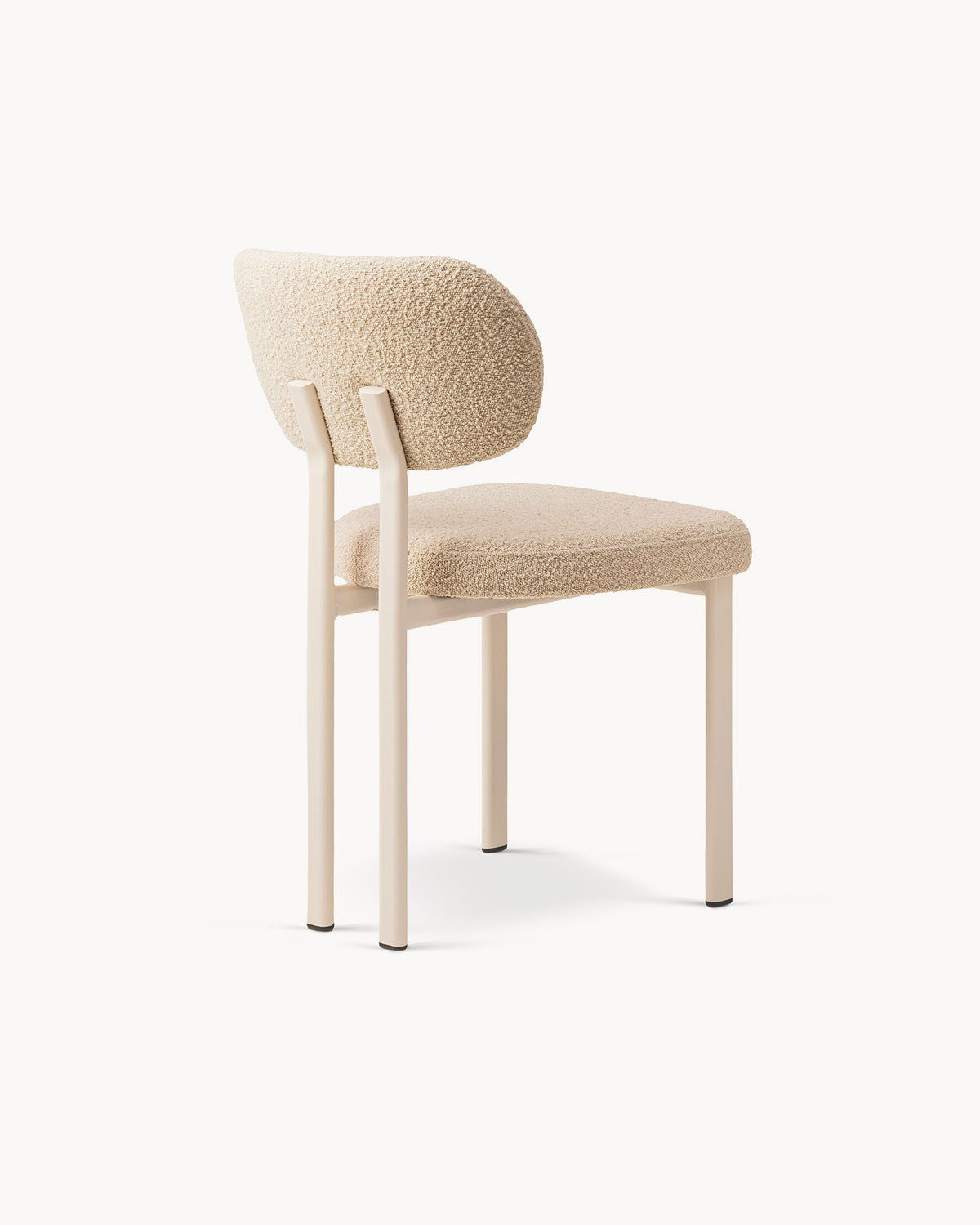 Sedia imbottita in bouclé Sam