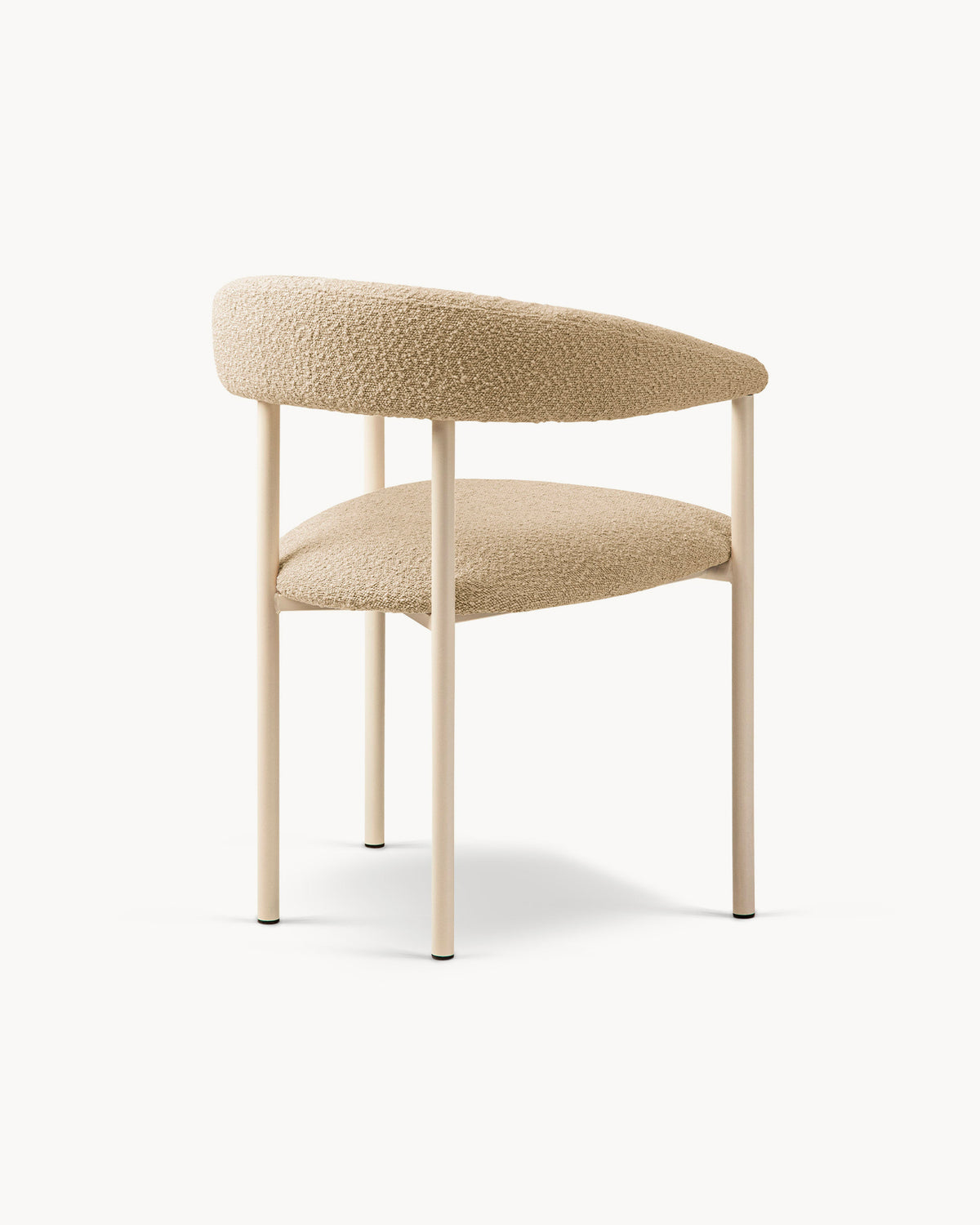 Sedia con braccioli in bouclé Lea