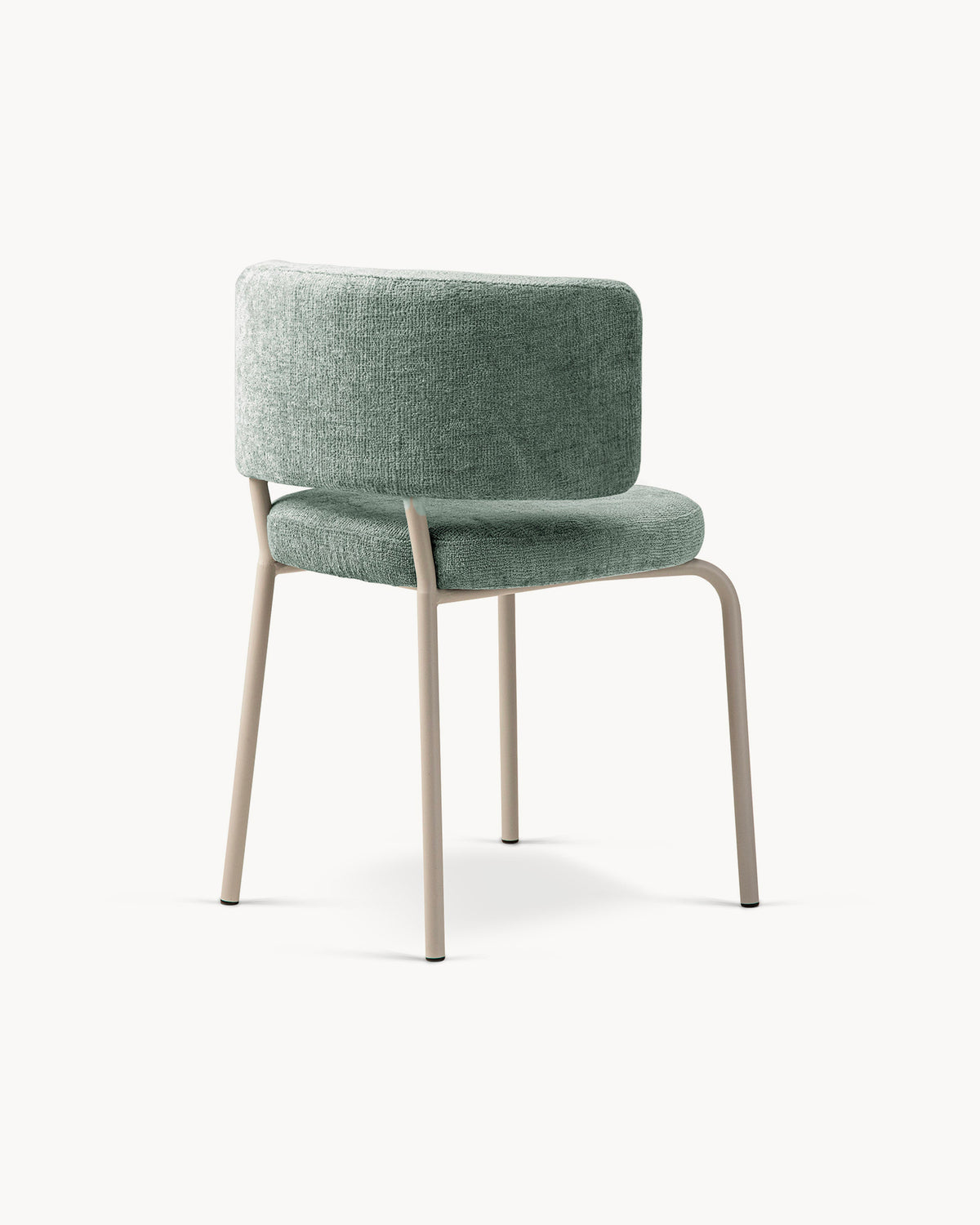 Sedia imbottita in chenille Dora