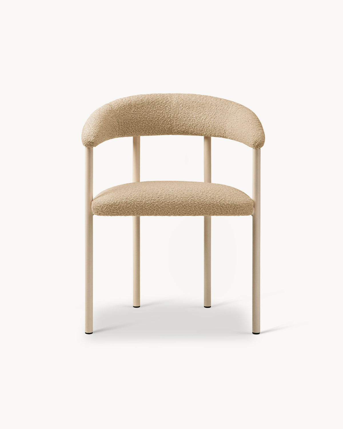 Sedia con braccioli in bouclé Lea