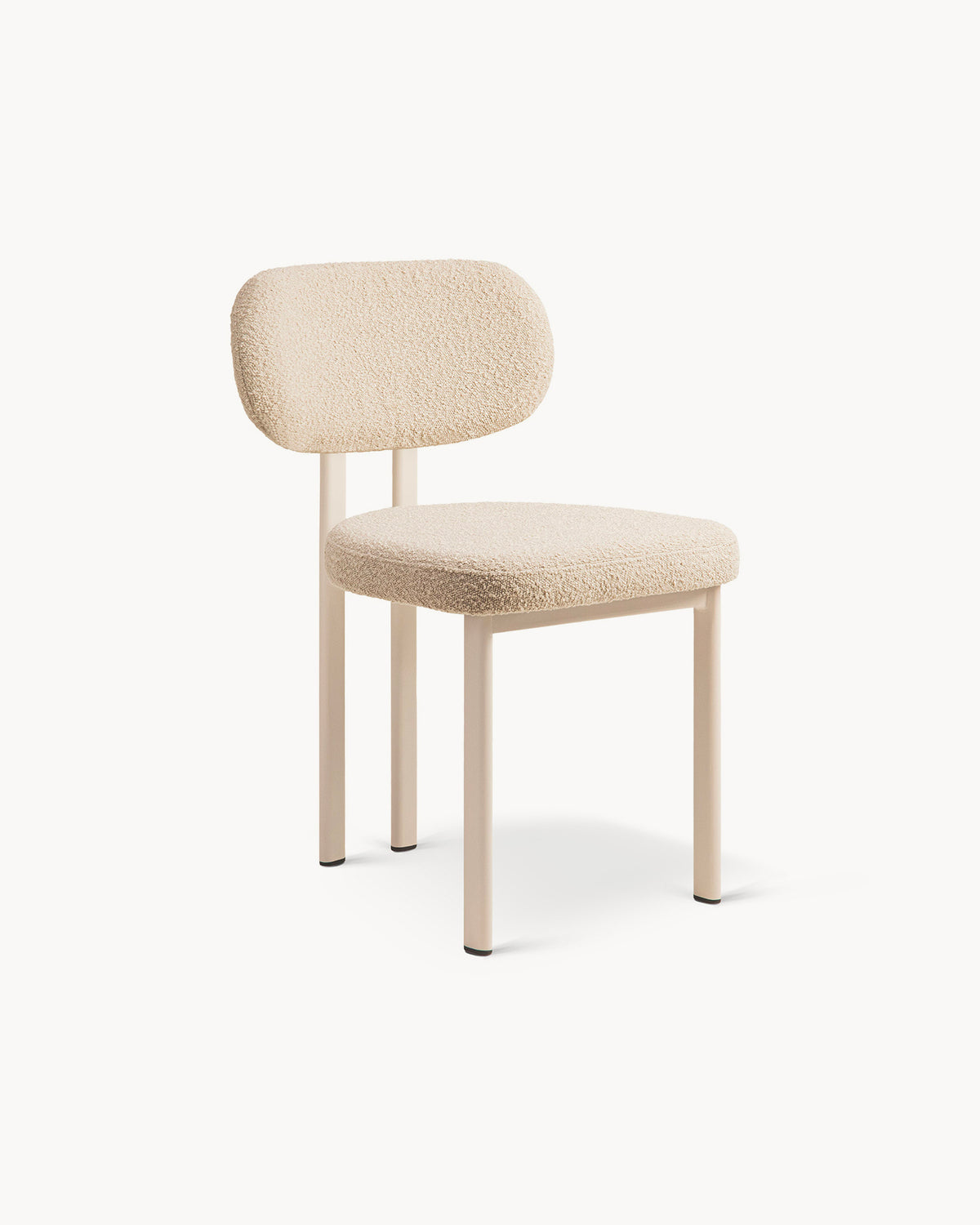 Sedia imbottita in bouclé Sam
