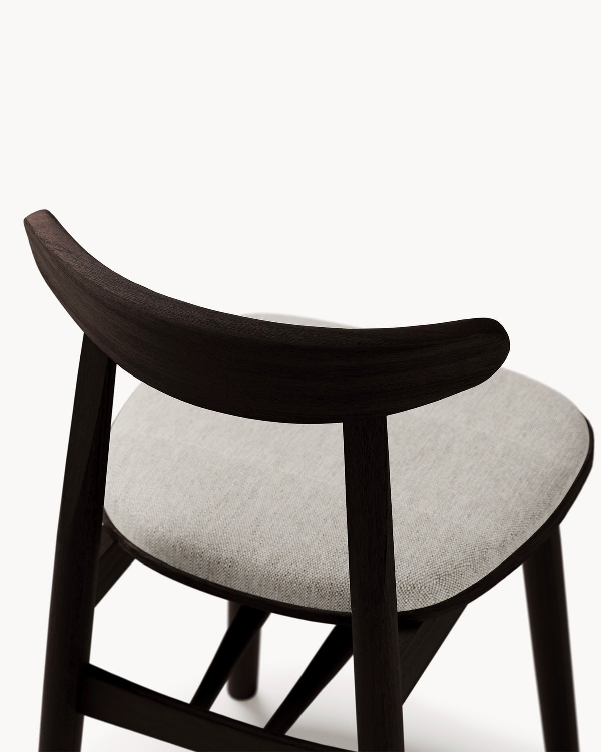Sedia in legno con seduta in tessuto Bony