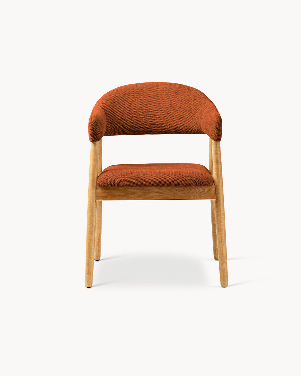 Sedia imbottita con braccioli in chenille Adra