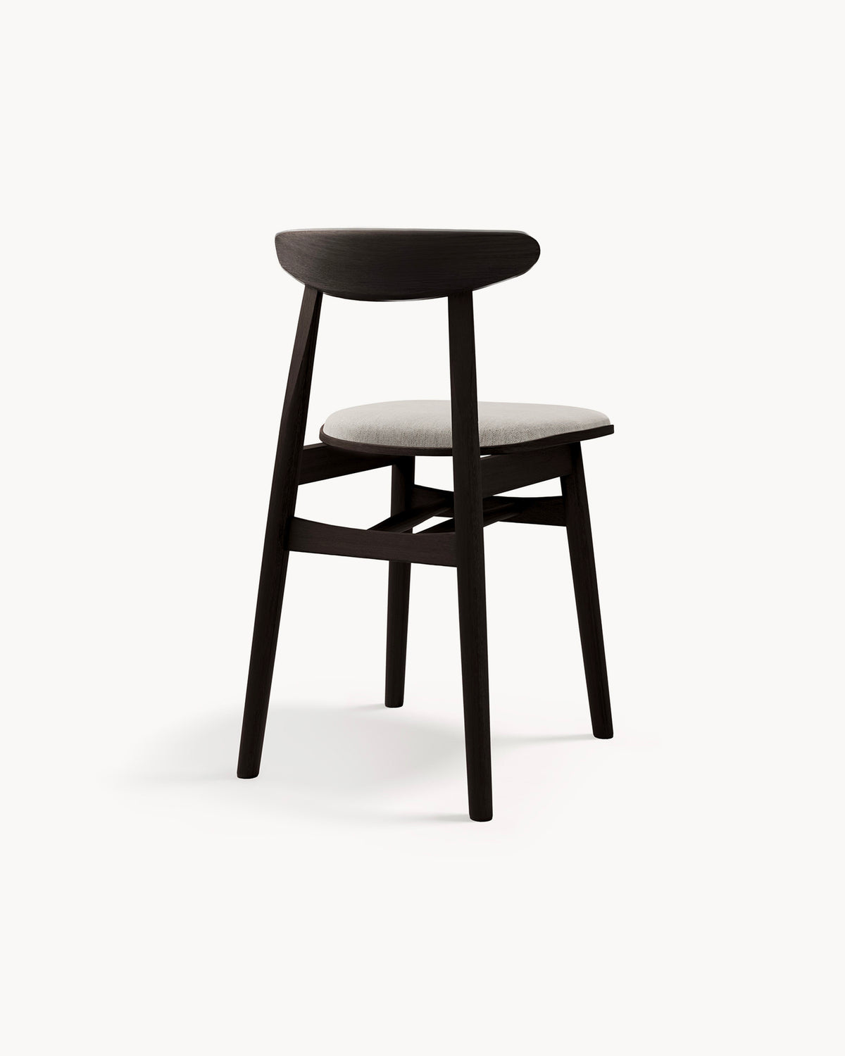 Sedia in legno con seduta in tessuto Bony