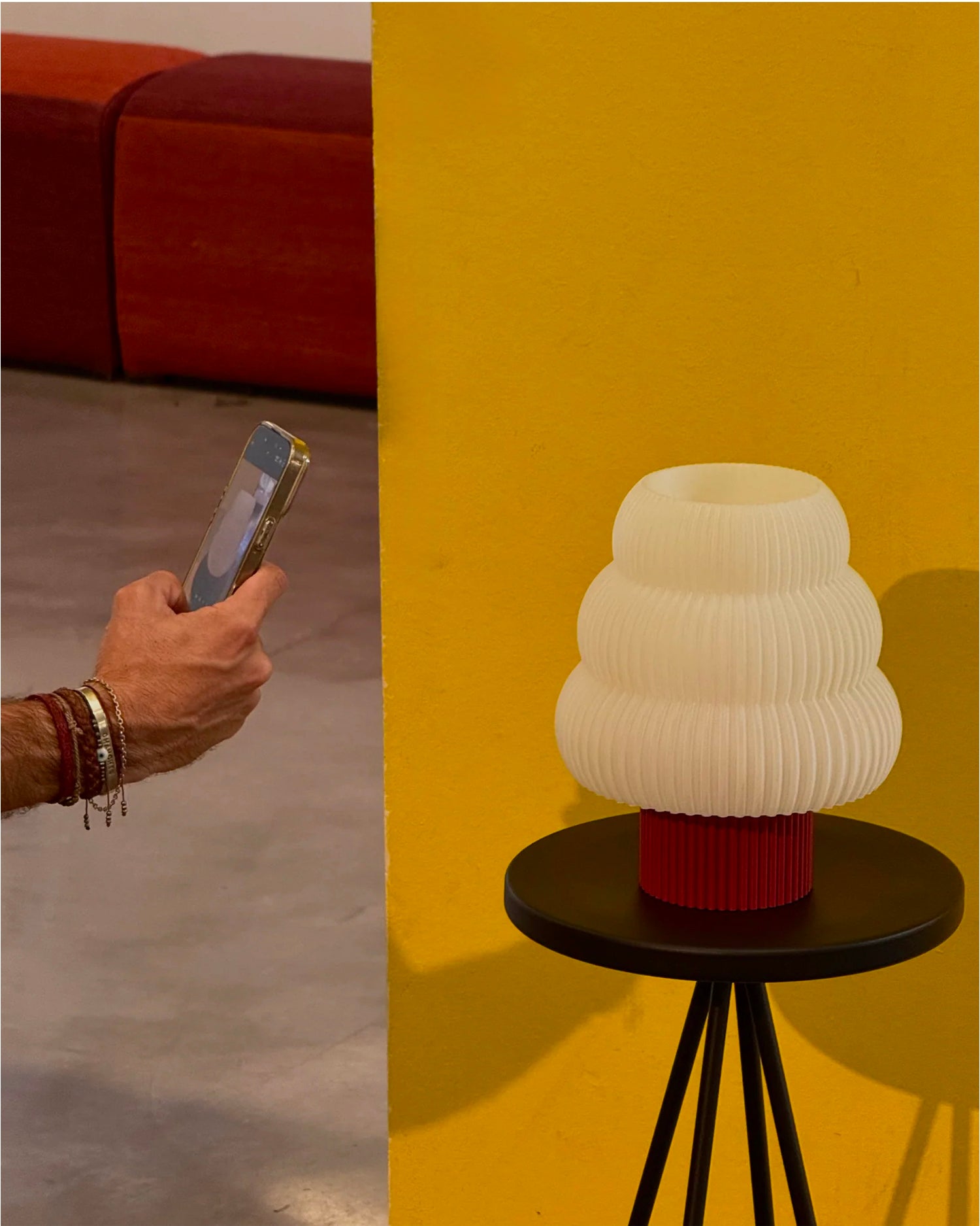 Lampada da tavolo stampata in 3D Luma
