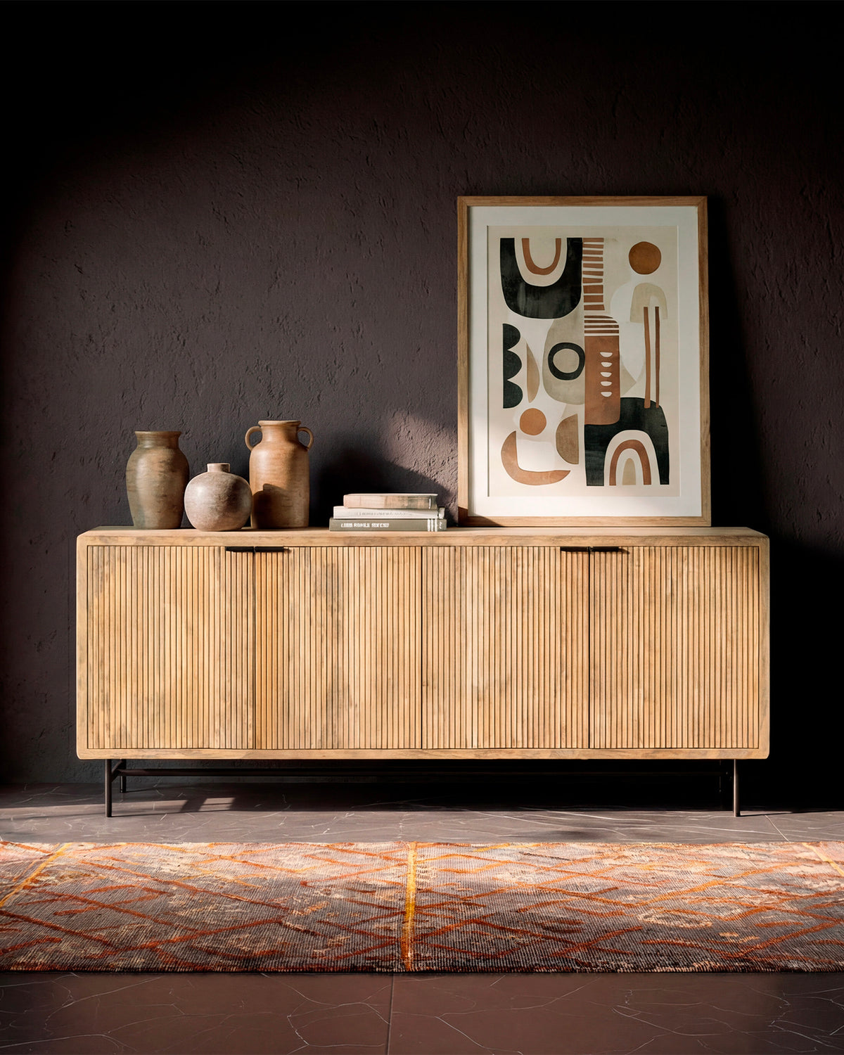 Credenza in legno di mango Mundra - Legno/Metallo
