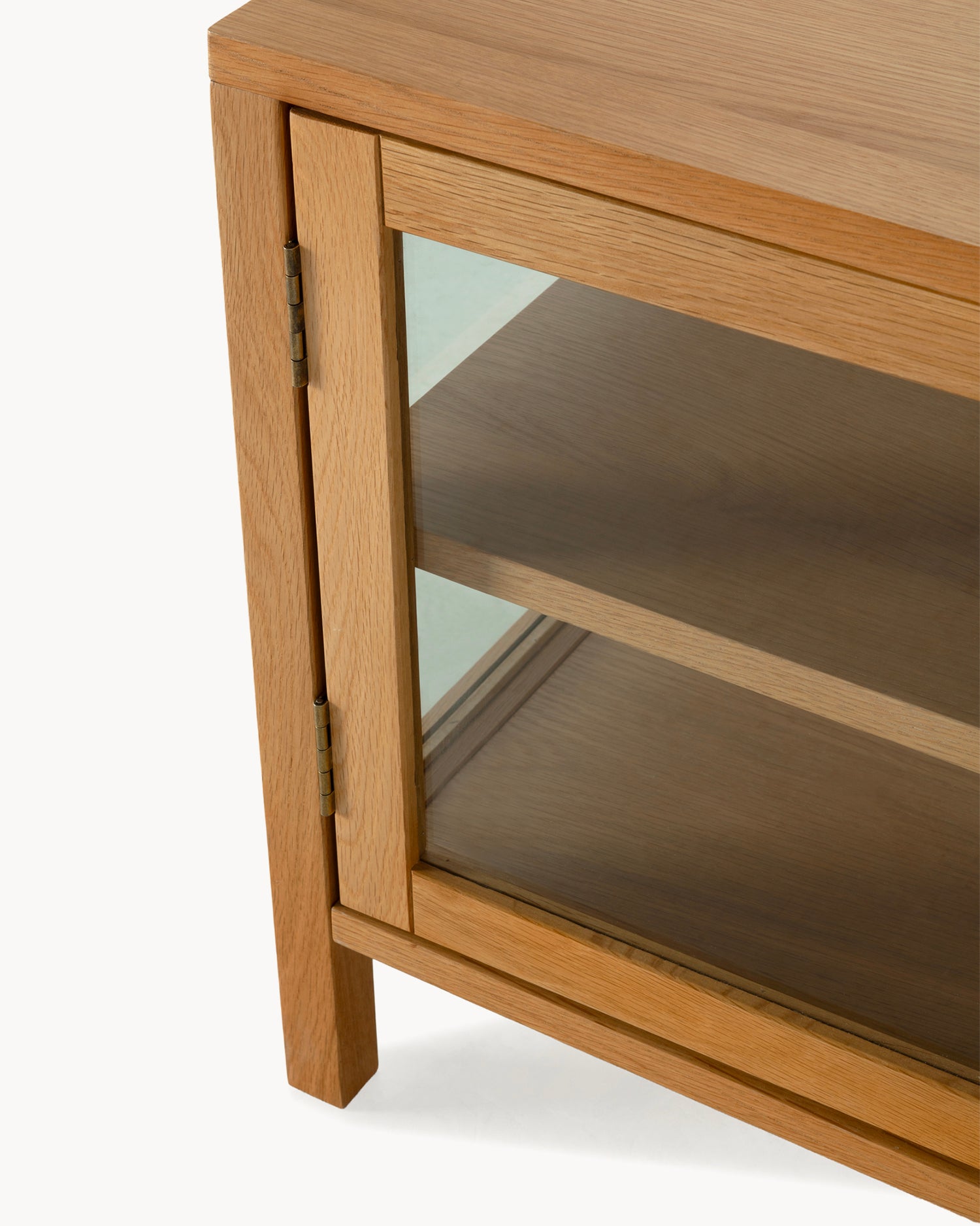 Mobile tv in legno di rovere con ante in vetro Ceci - Legno/Vetro