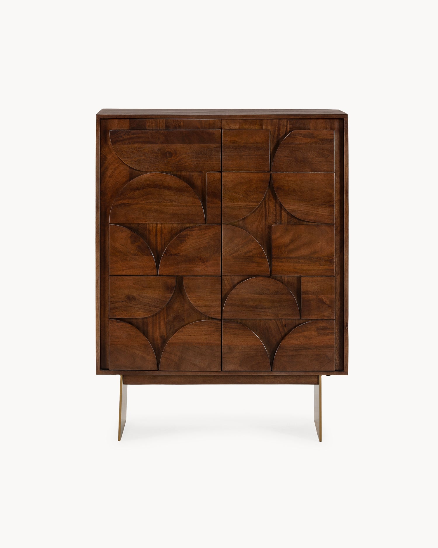 Credenza alta in legno di mango Trisha