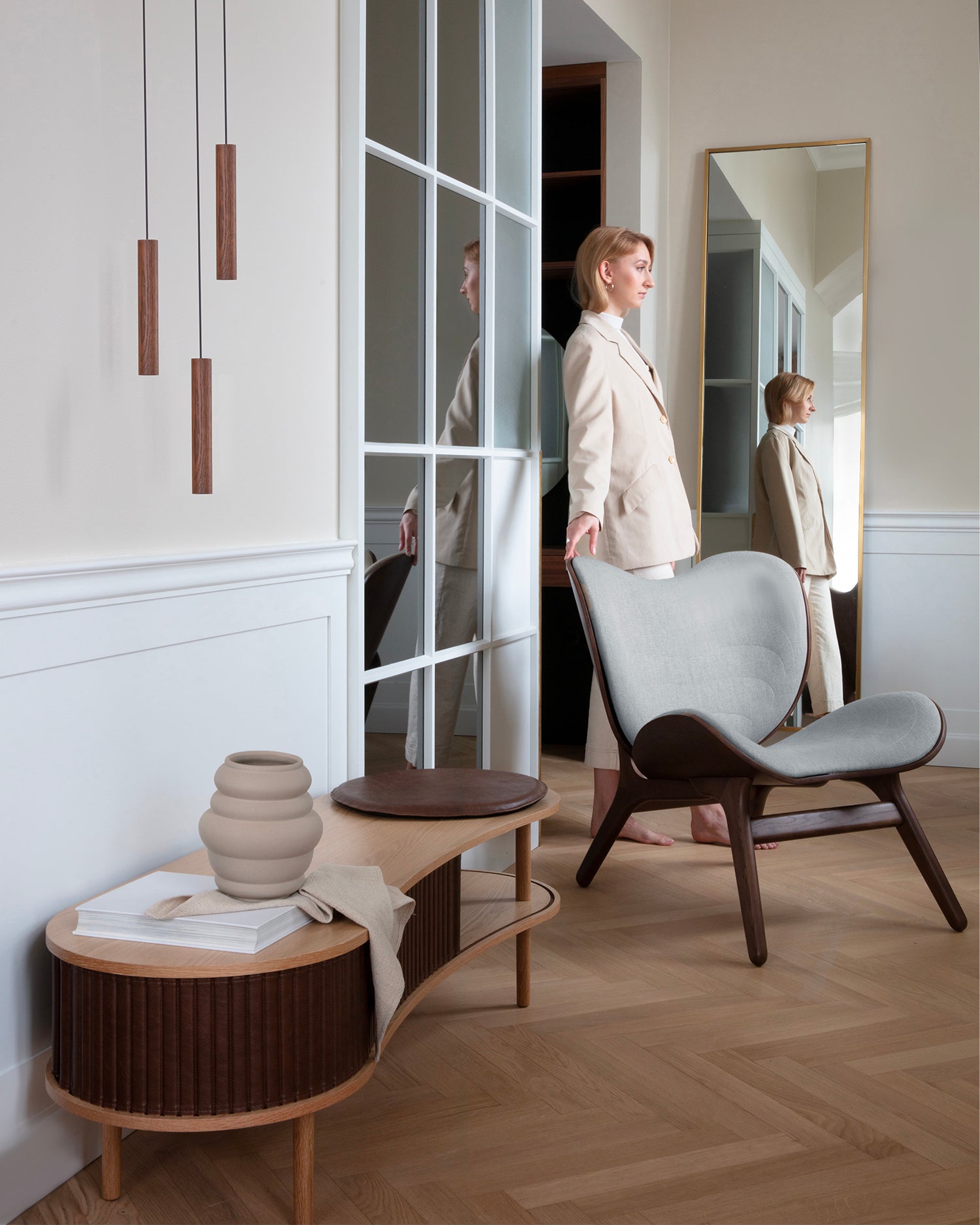 Mobile TV Audacious - Legno/Similpelle