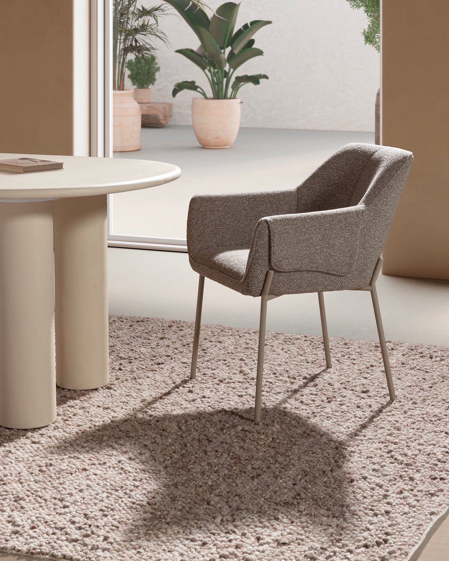 Set 2 sedie da pranzo imbottite Suma
