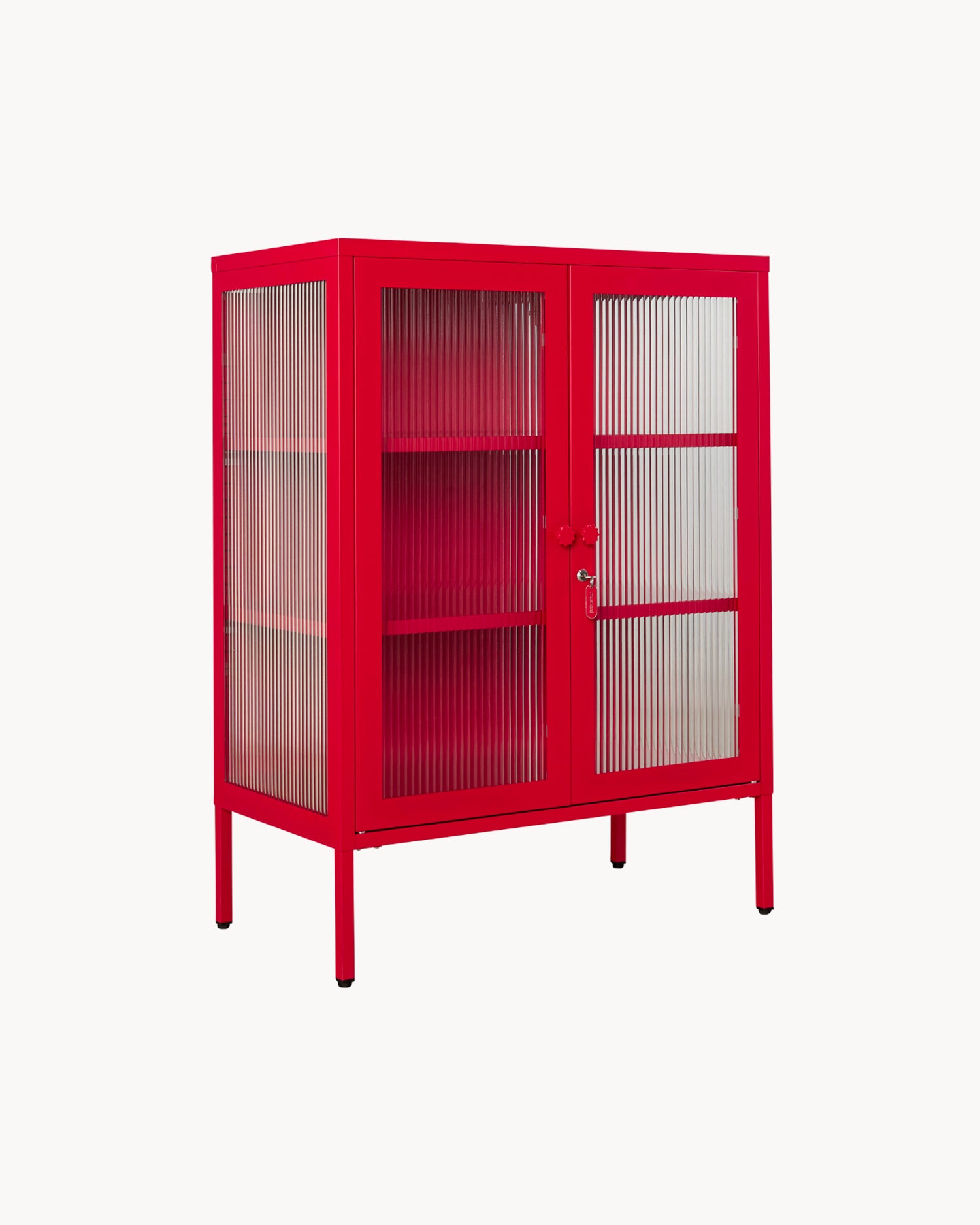 Vetrinetta in metallo e vetro The Mixer, rosso