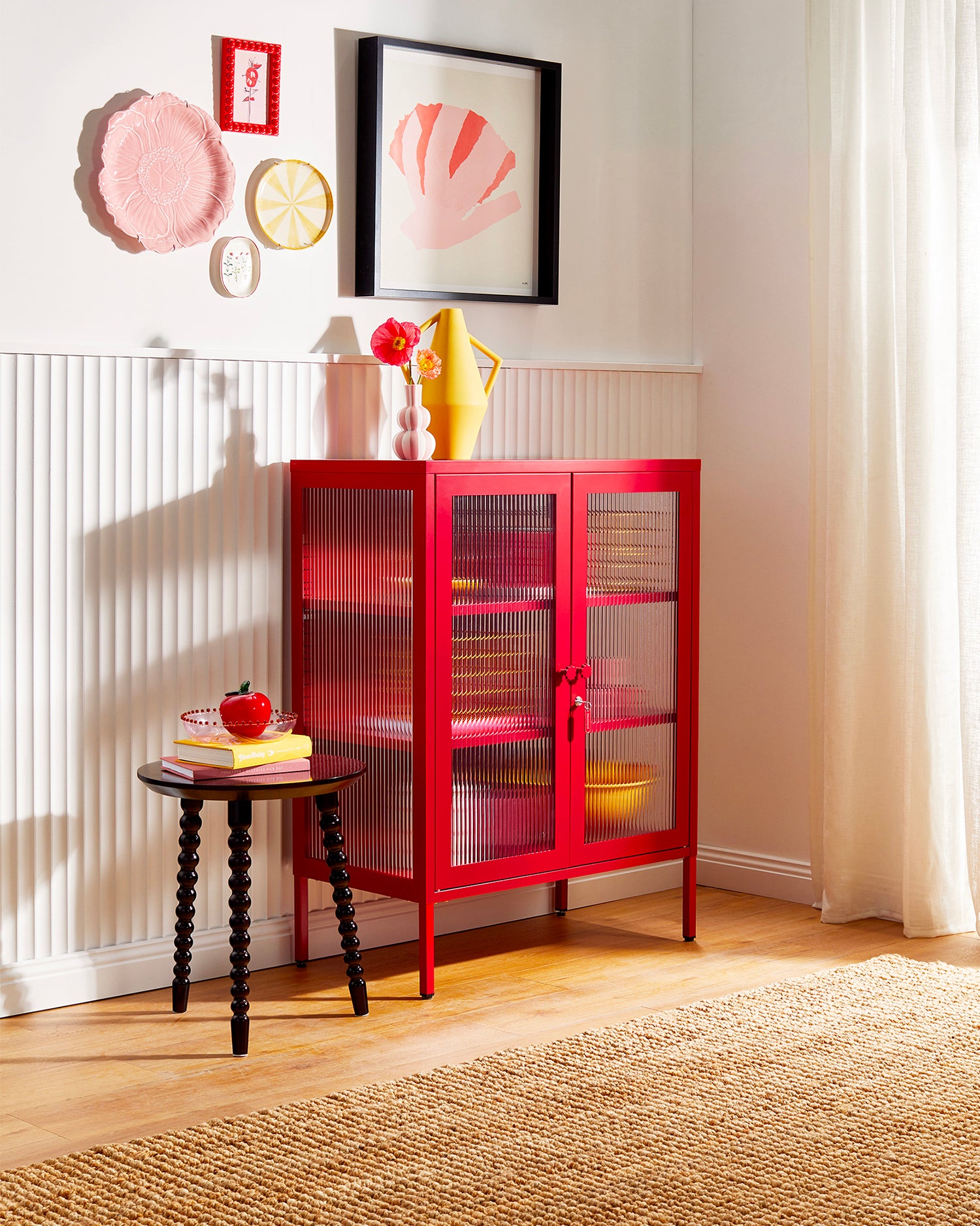 Vetrinetta in metallo e vetro The Mixer, rosso