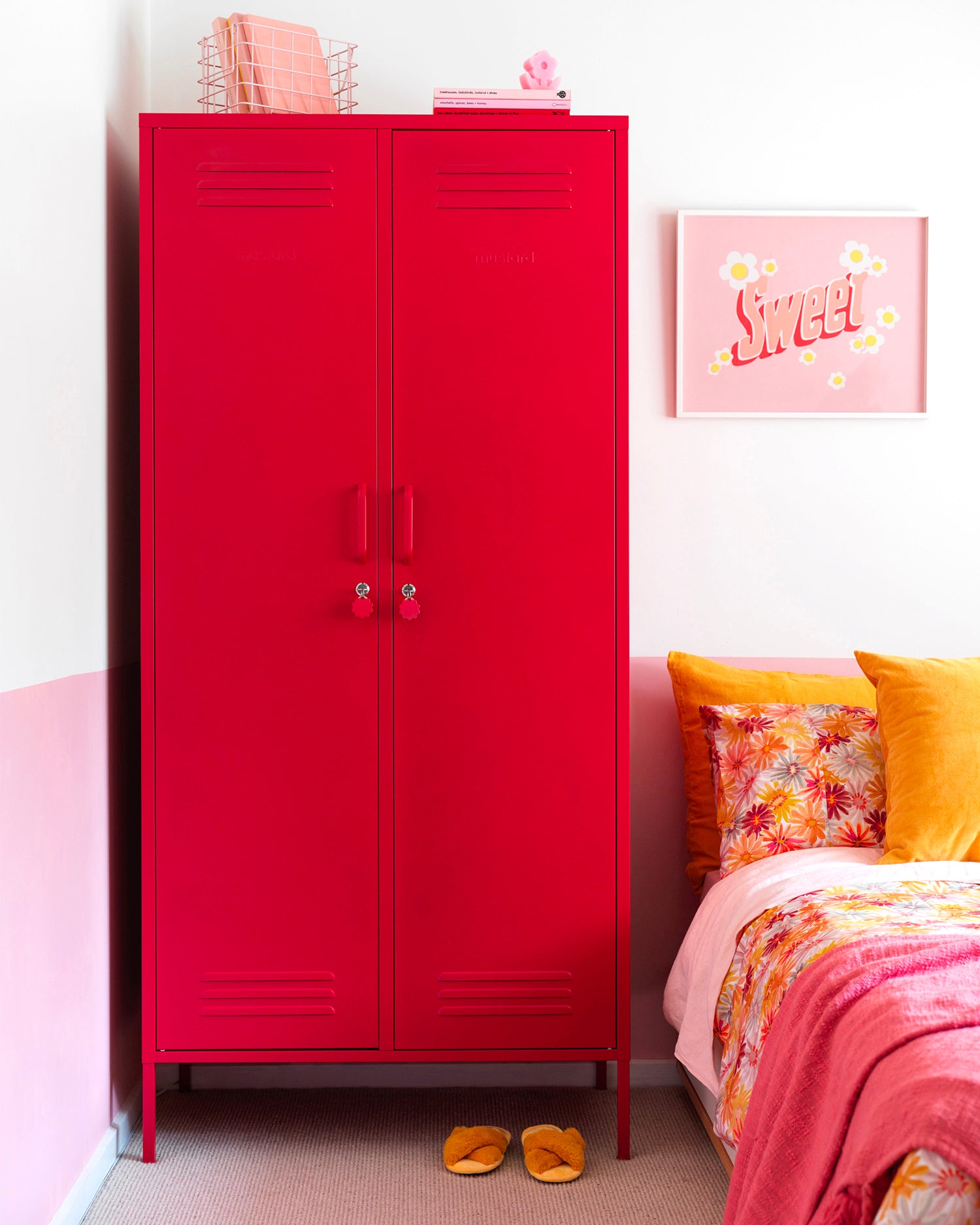 Armadio in metallo The Twinny, rosso