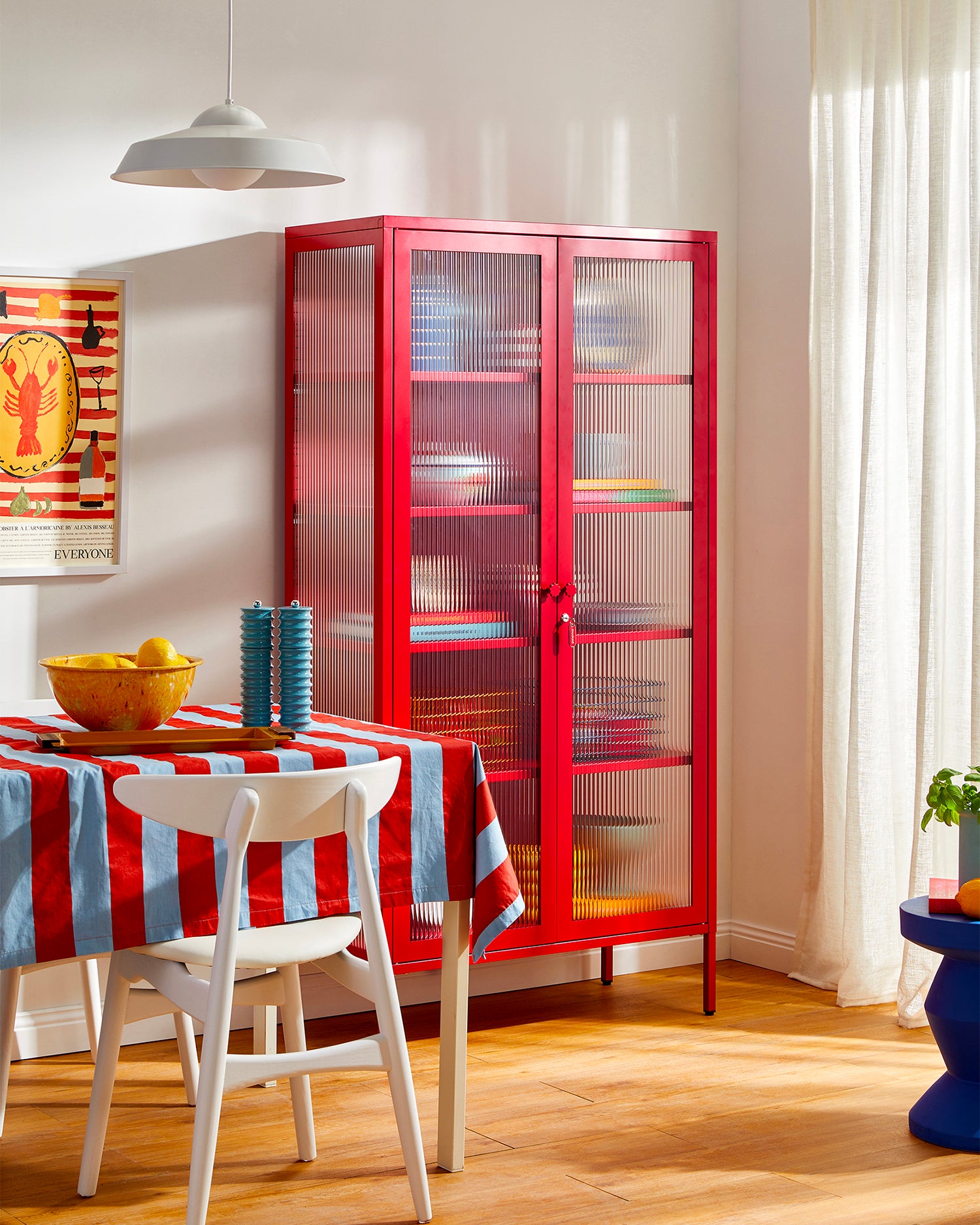 Vetrina in metallo e vetro The Collector, rosso