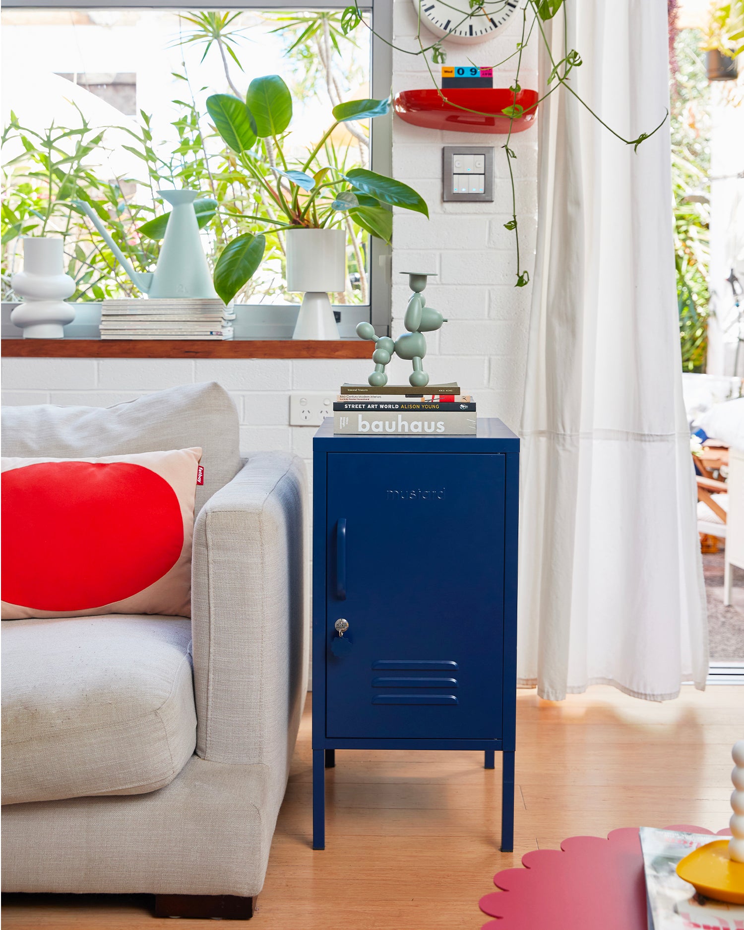 Comodino in metallo The Shorty, blu navy