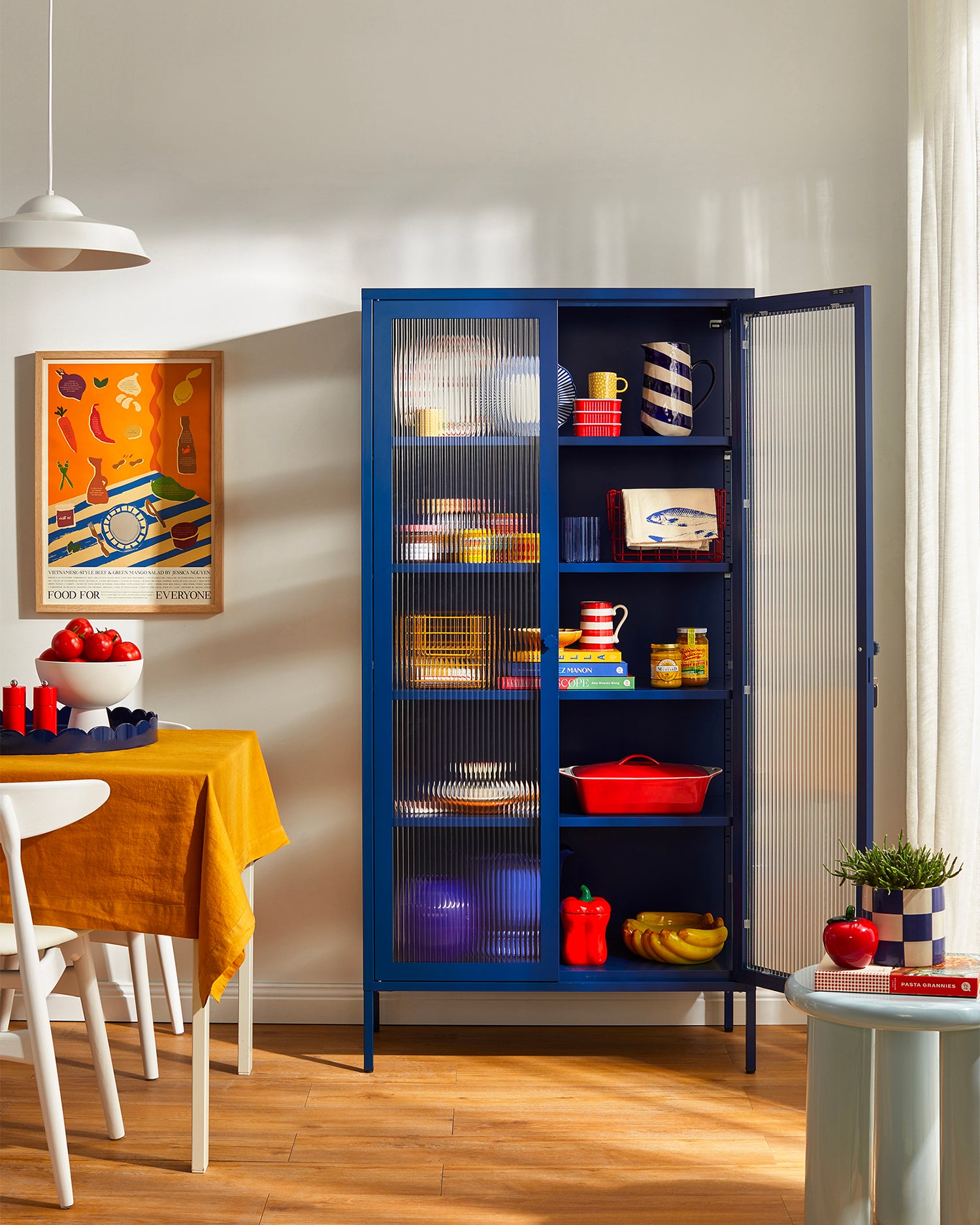 Vetrina in metallo e vetro The Collector, blu navy