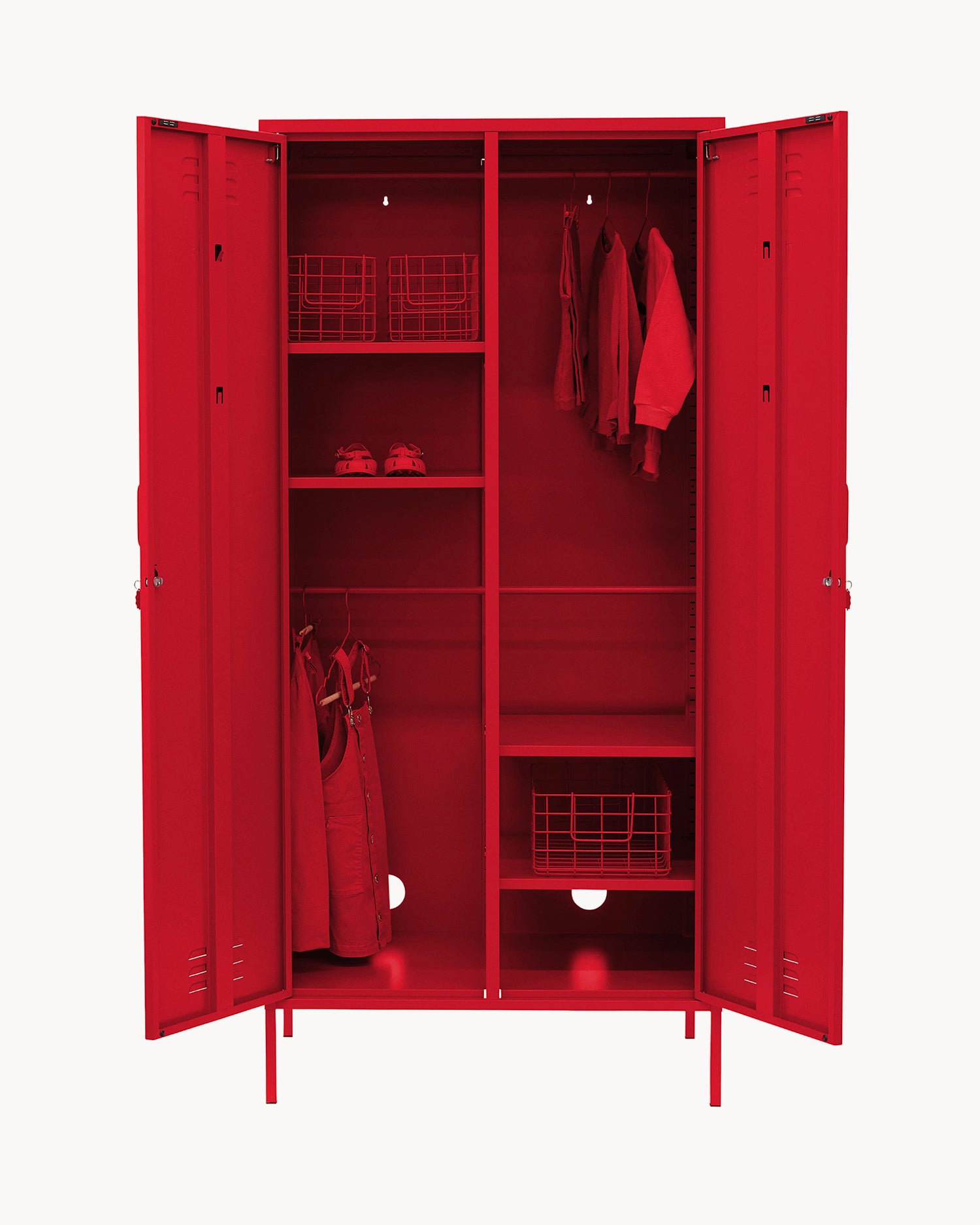 Armadio in metallo The Twinny, rosso