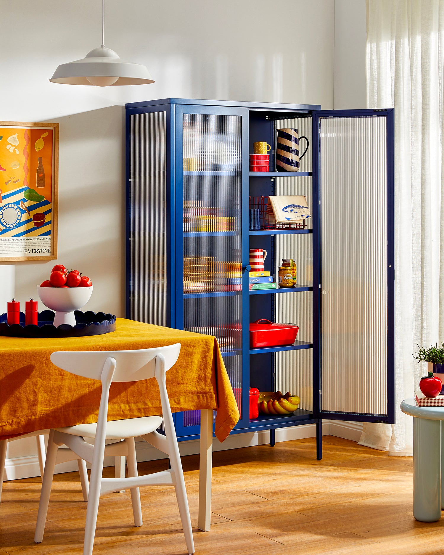 Vetrina in metallo e vetro The Collector, blu navy