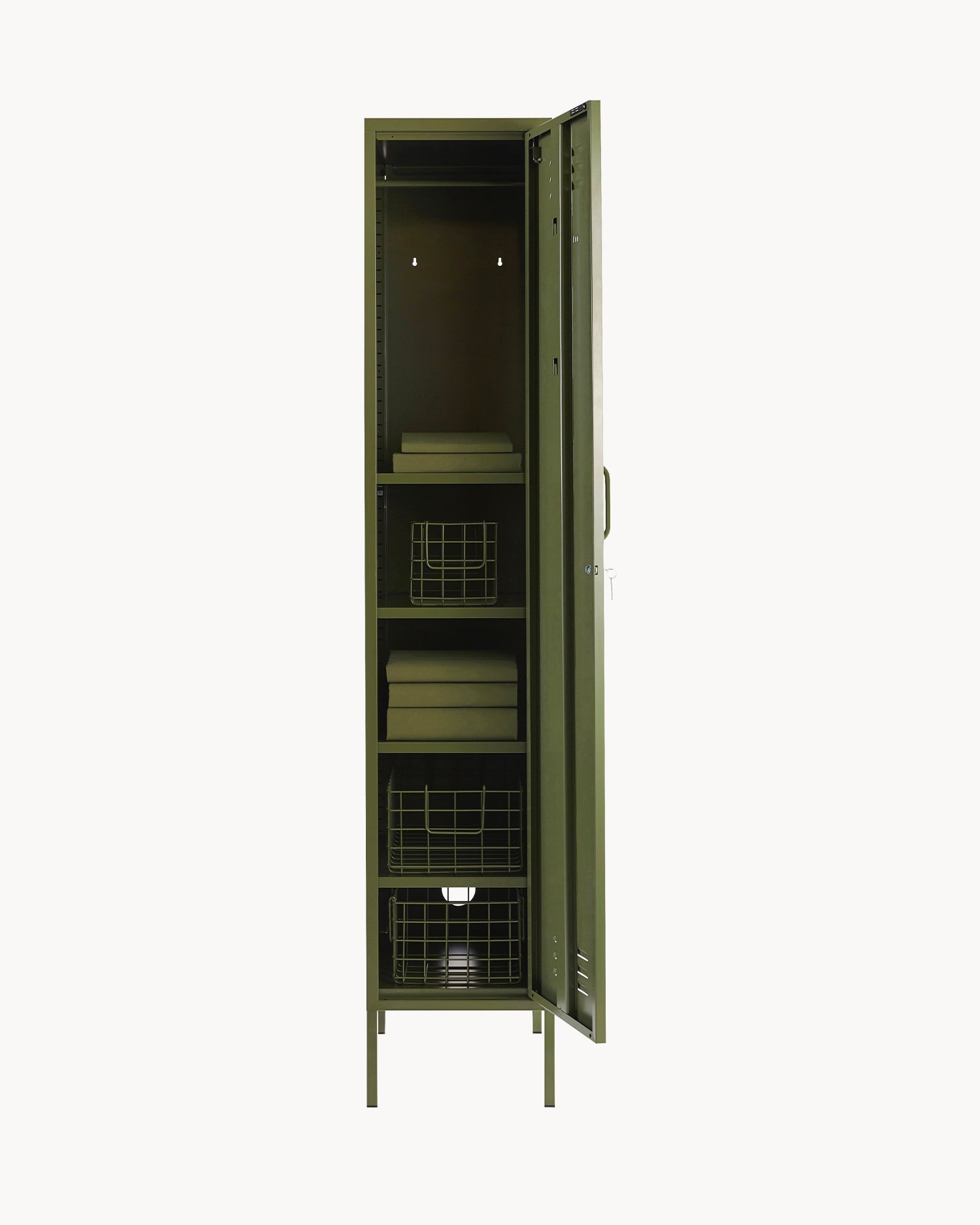 Armadietto in metallo The Skinny, verde bosco