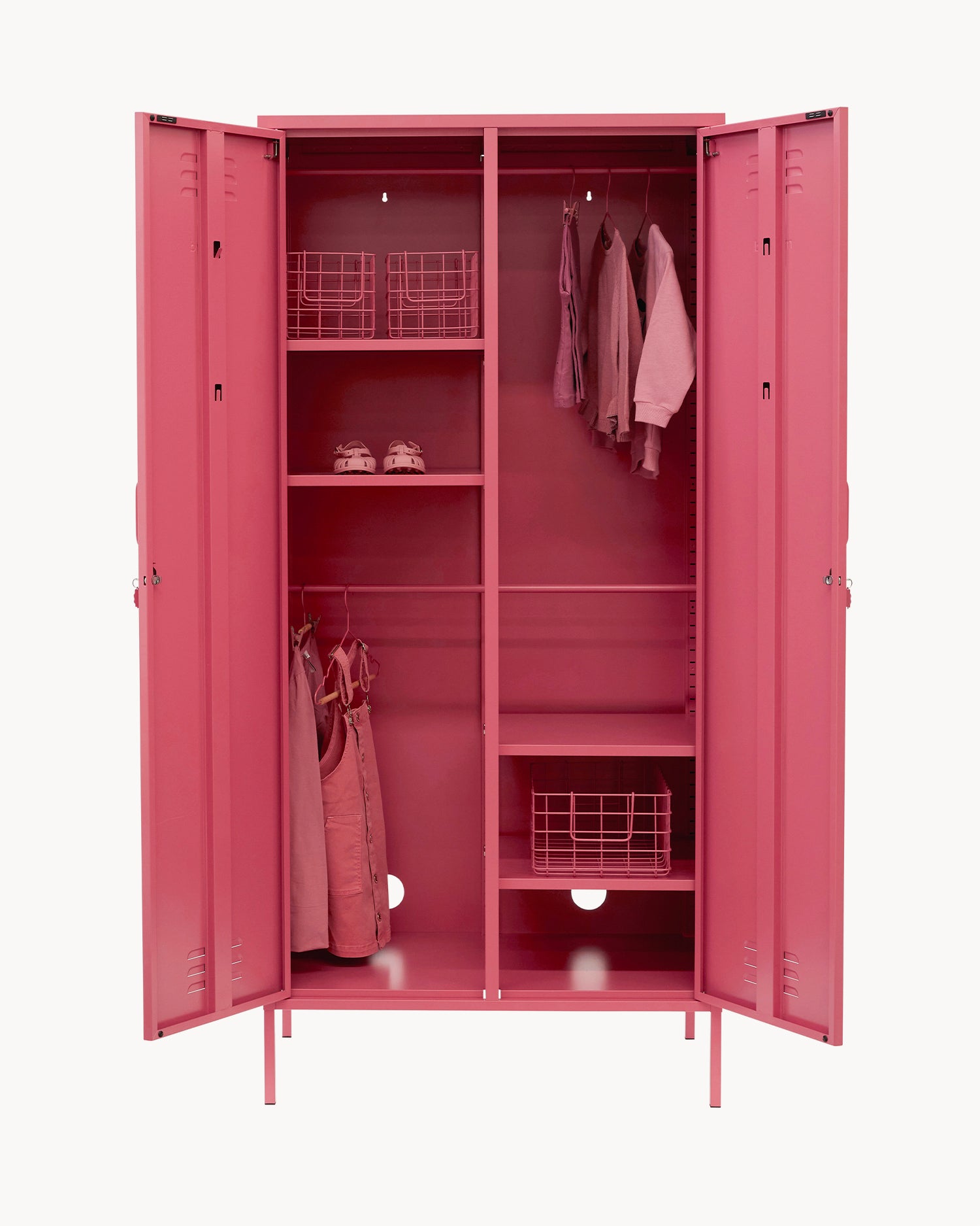 Armadio in metallo The Twinny, rosa antico