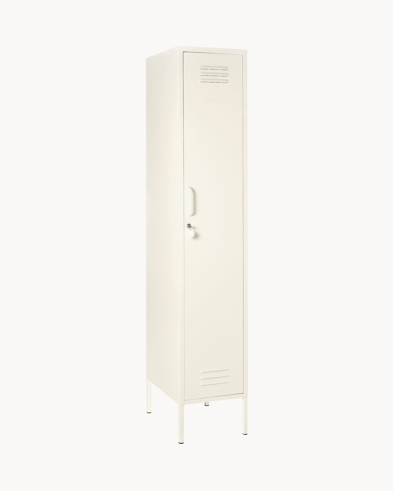Armadietto in metallo The Skinny, bianco latte