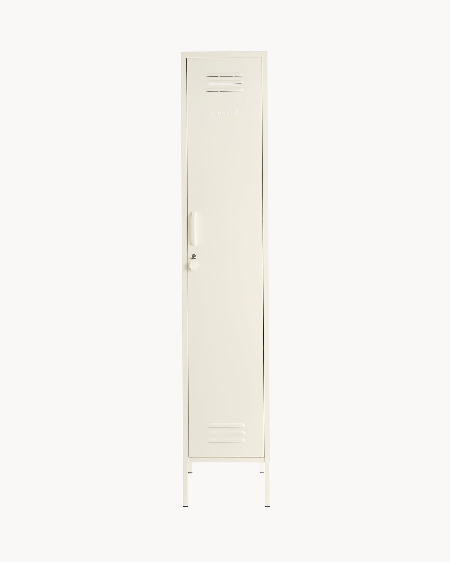 Armadietto in metallo The Skinny, bianco latte