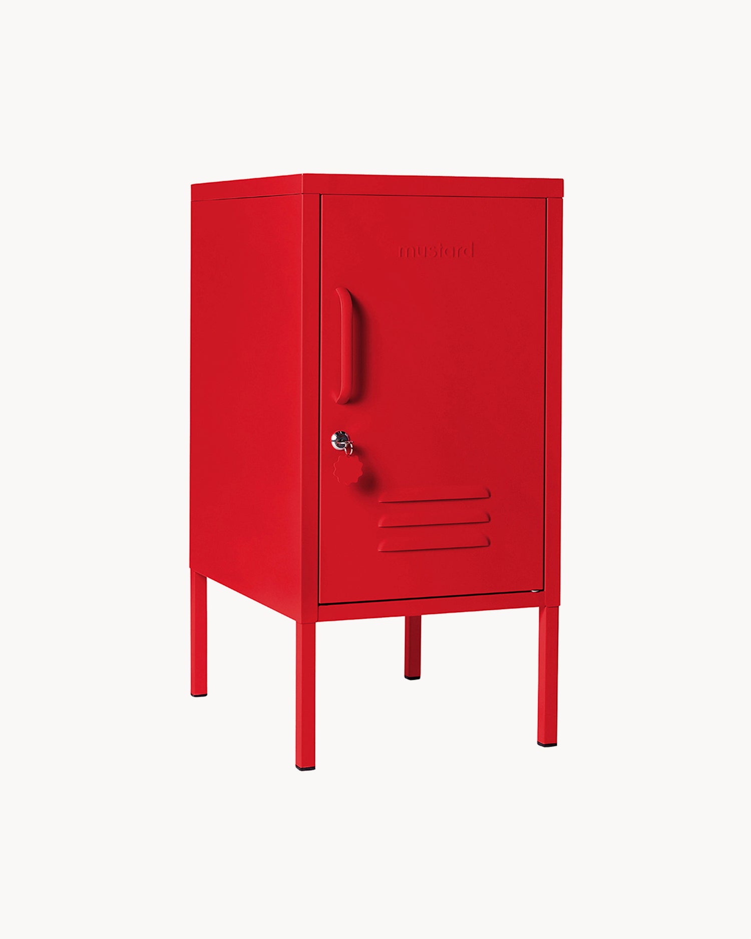 Comodino in metallo The Shorty, rosso