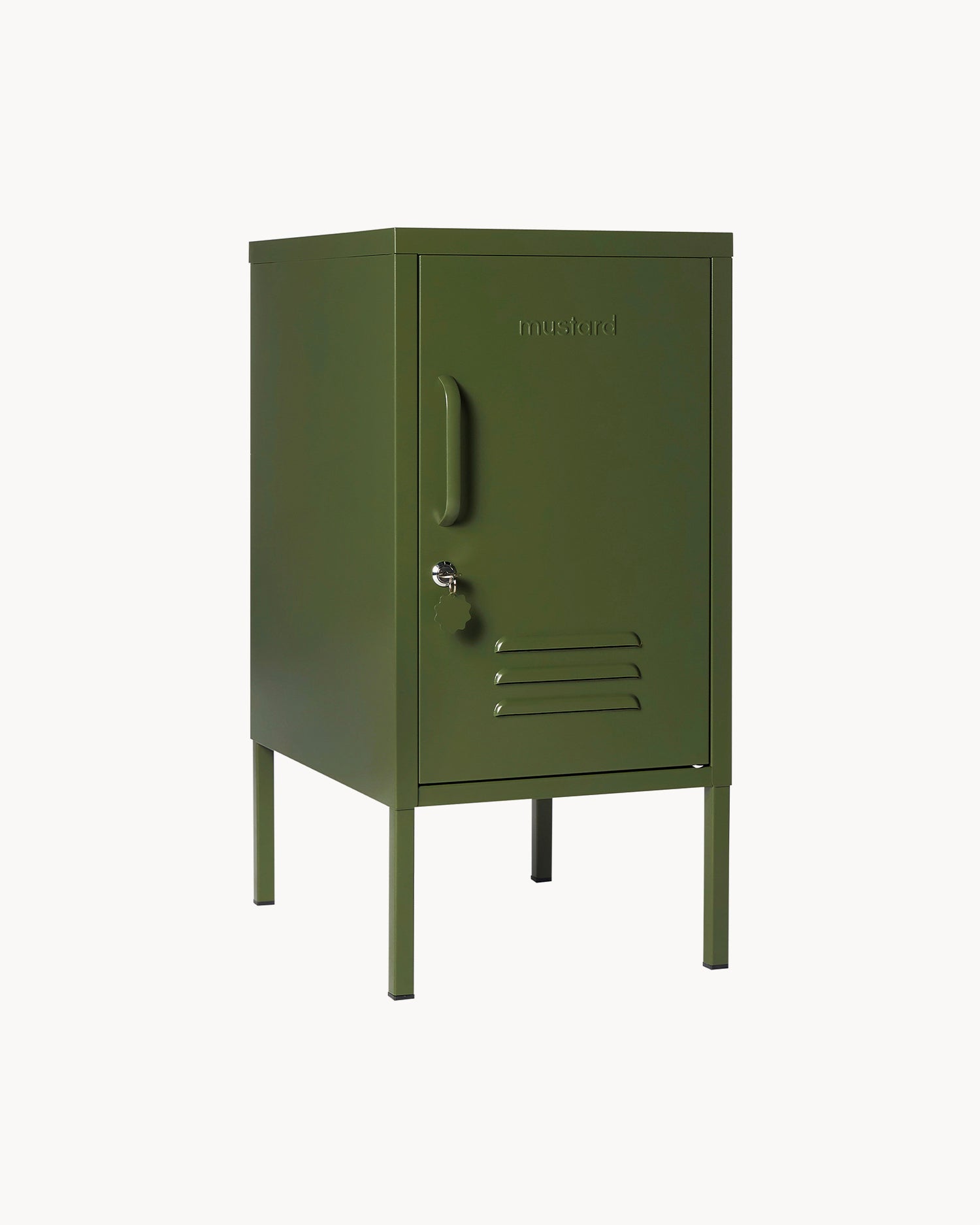 Comodino in metallo The Shorty, verde bosco