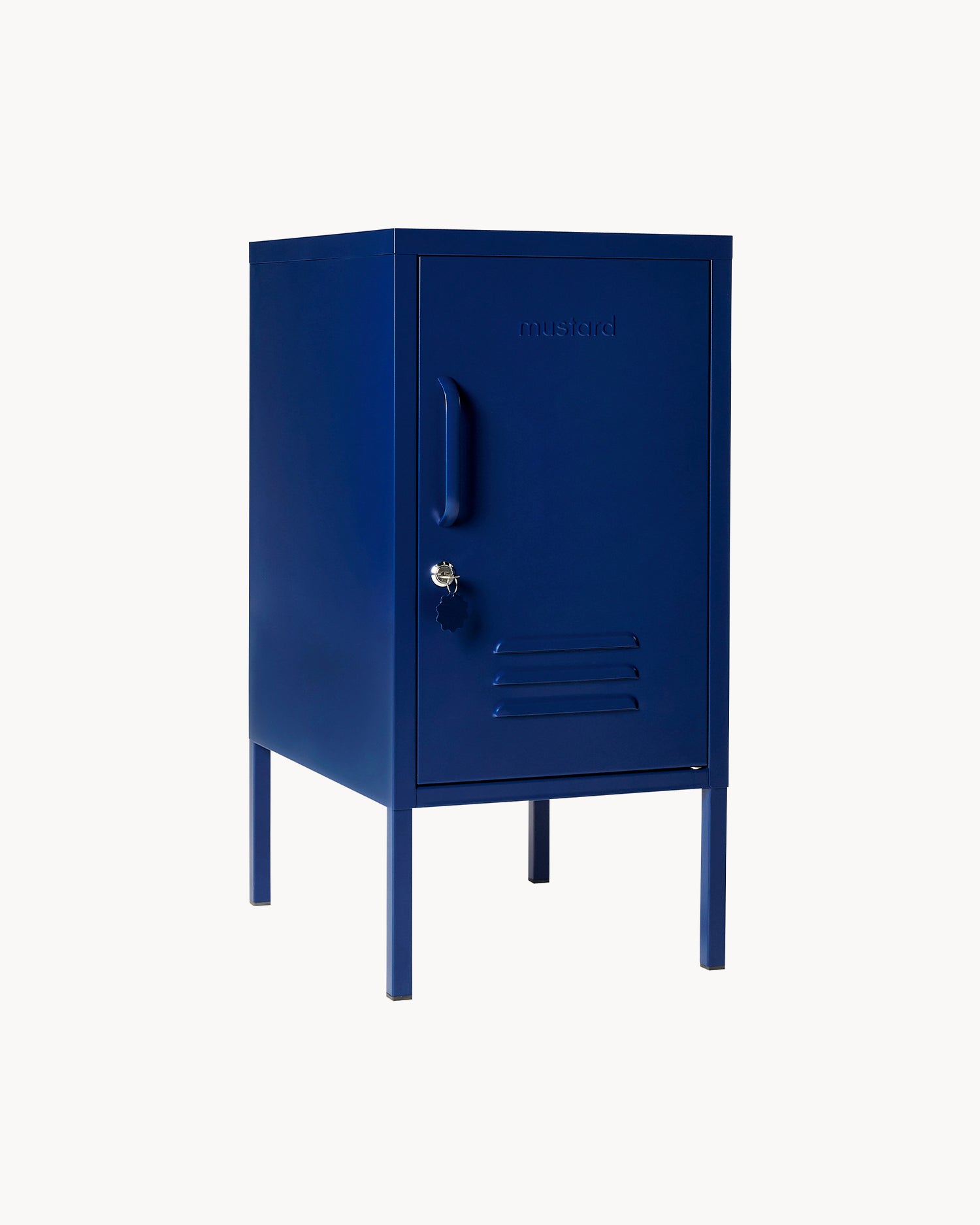 Comodino in metallo The Shorty, blu navy