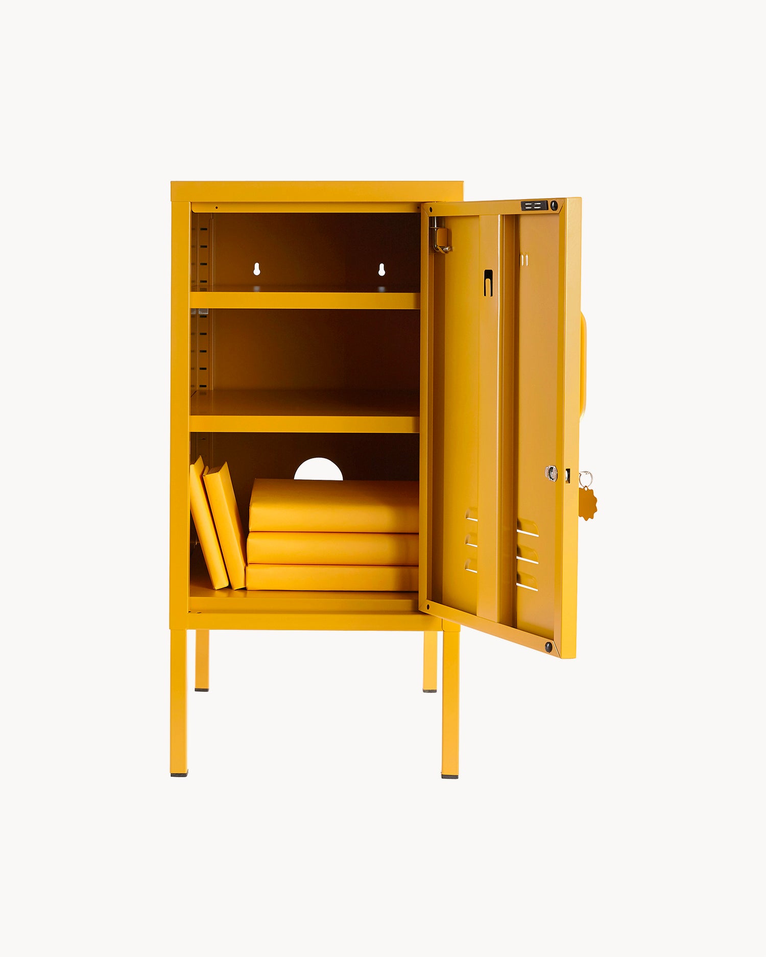 Comodino in metallo The Shorty, senape
