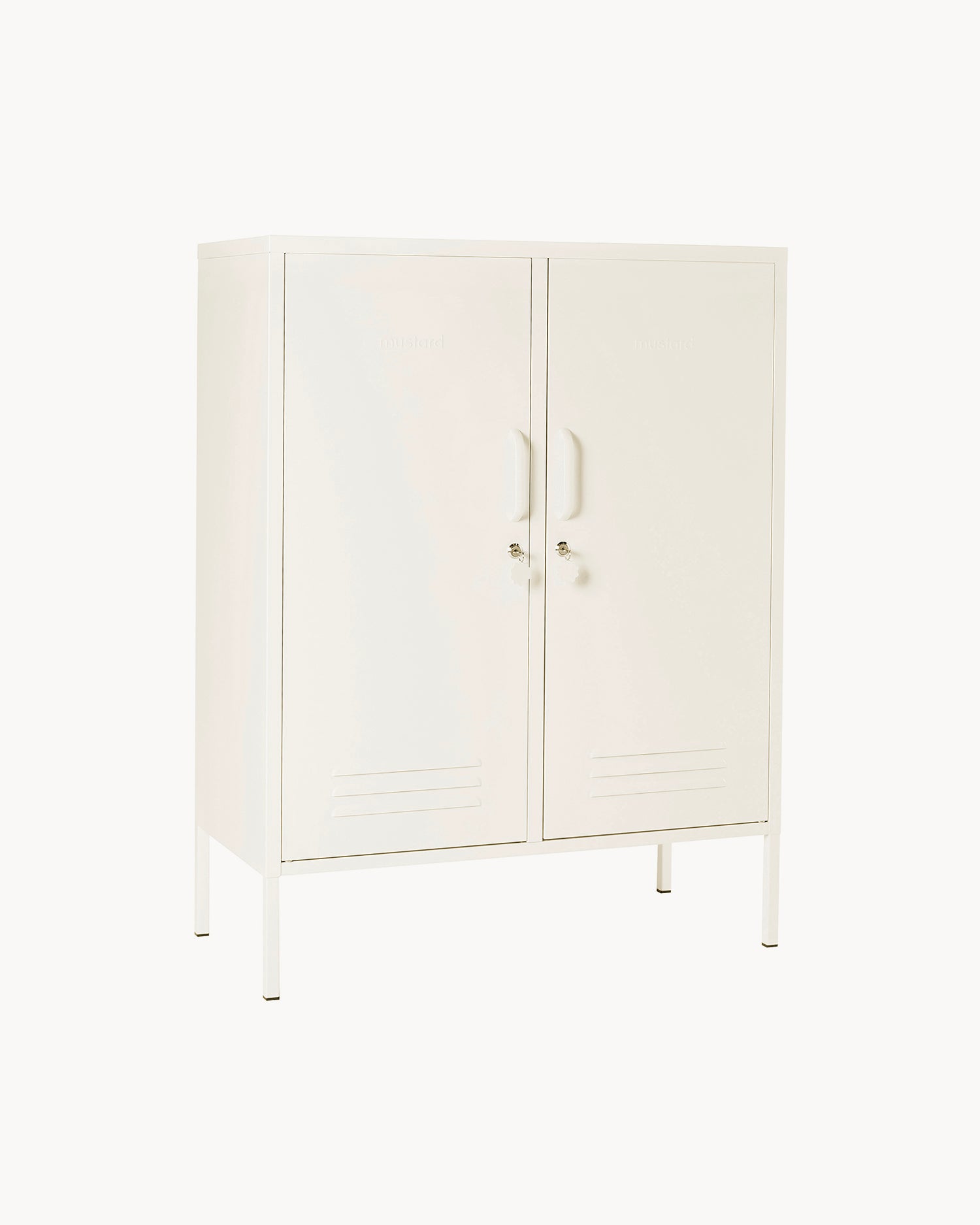 Credenza in metallo The Midi, bianco latte