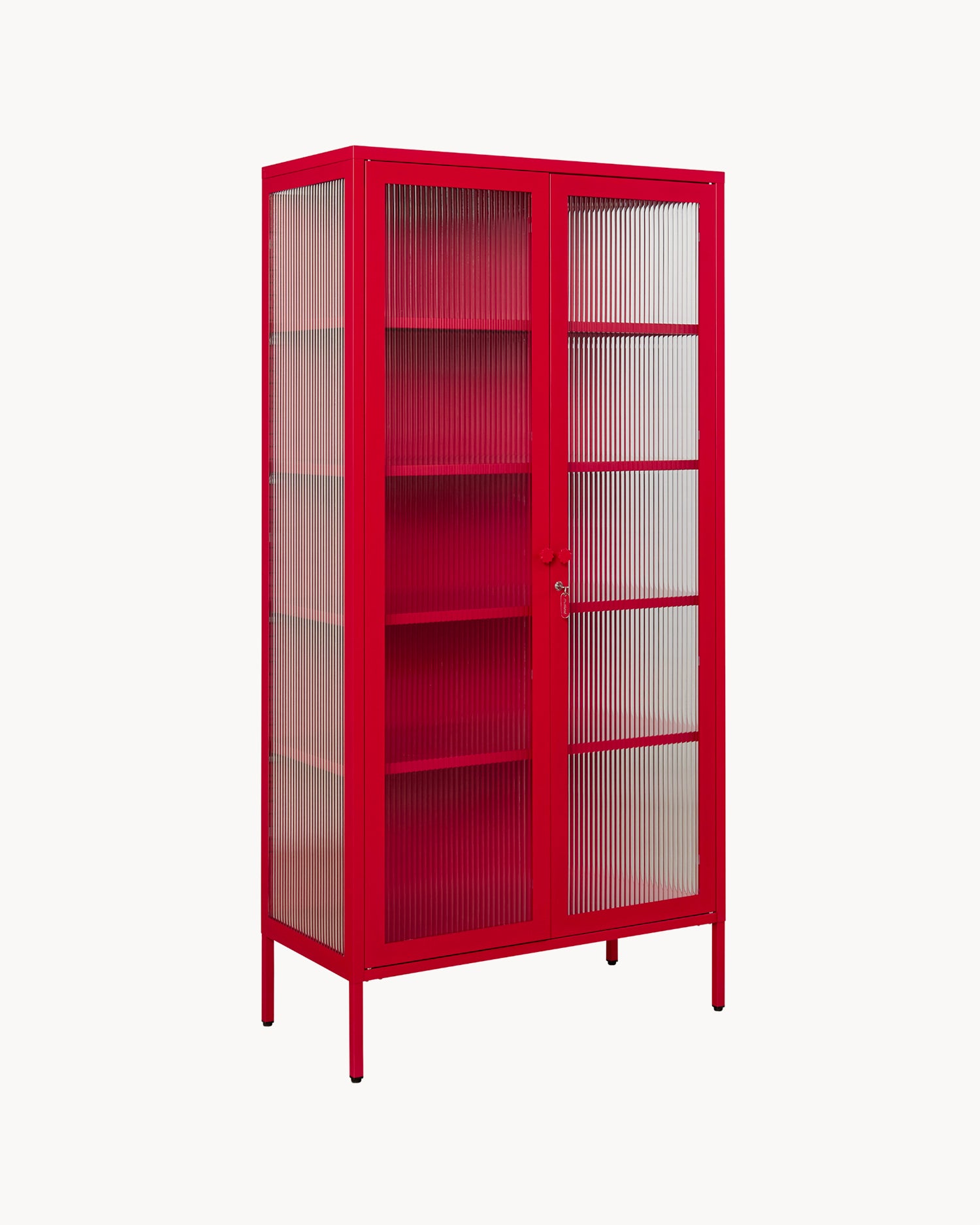 Vetrina in metallo e vetro The Collector, rosso
