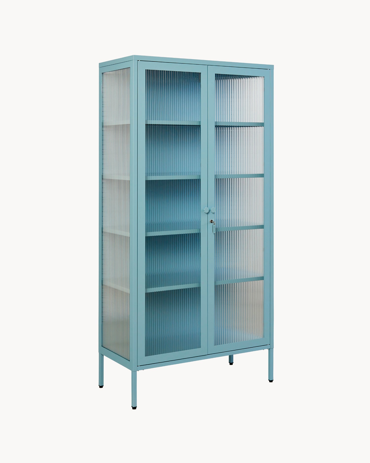 Vetrina in metallo e vetro The Collector, azzurro