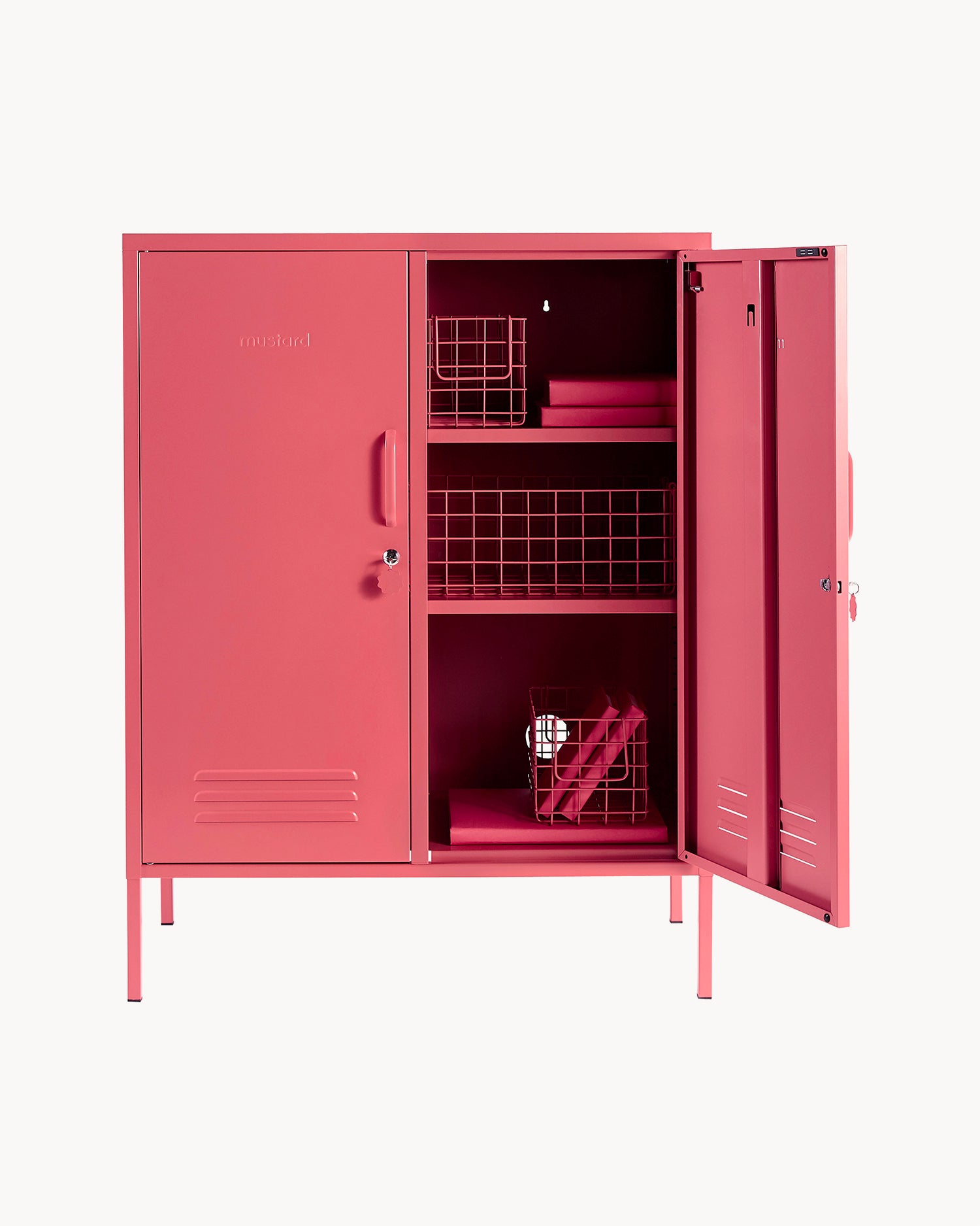 Credenza in metallo The Midi, rosa antico