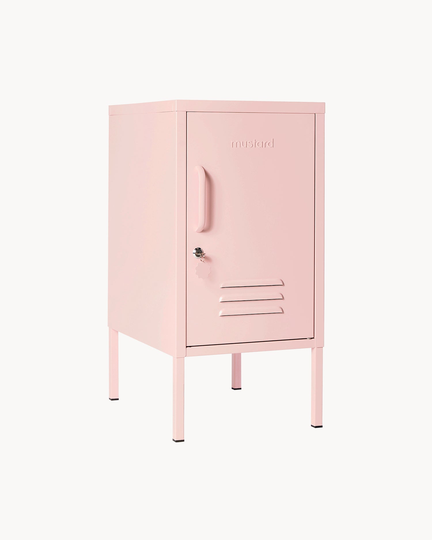 Comodino in metallo The Shorty, rosa chiaro