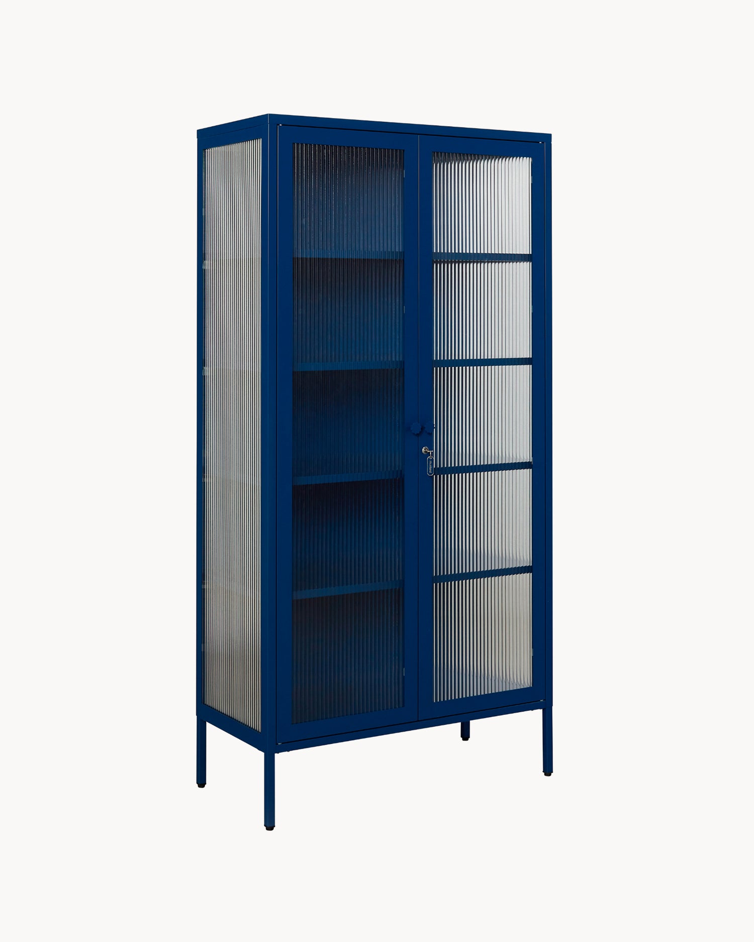 Vetrina in metallo e vetro The Collector, blu navy