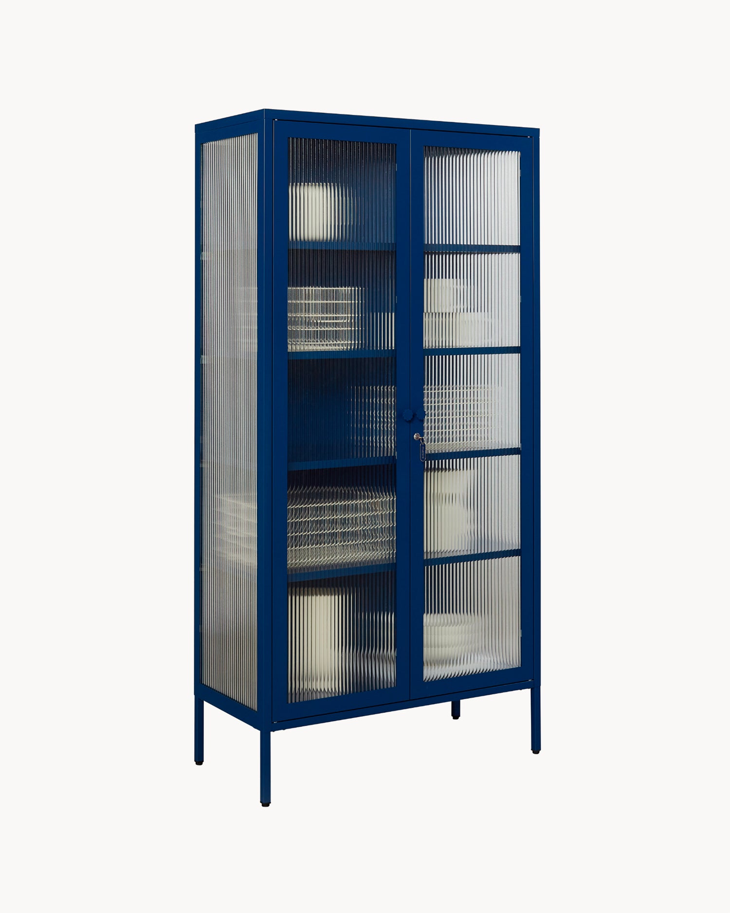 Vetrina in metallo e vetro The Collector, blu navy