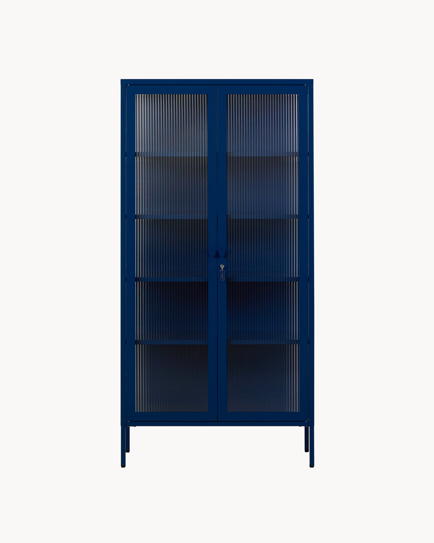 Vetrina in metallo e vetro The Collector, blu navy