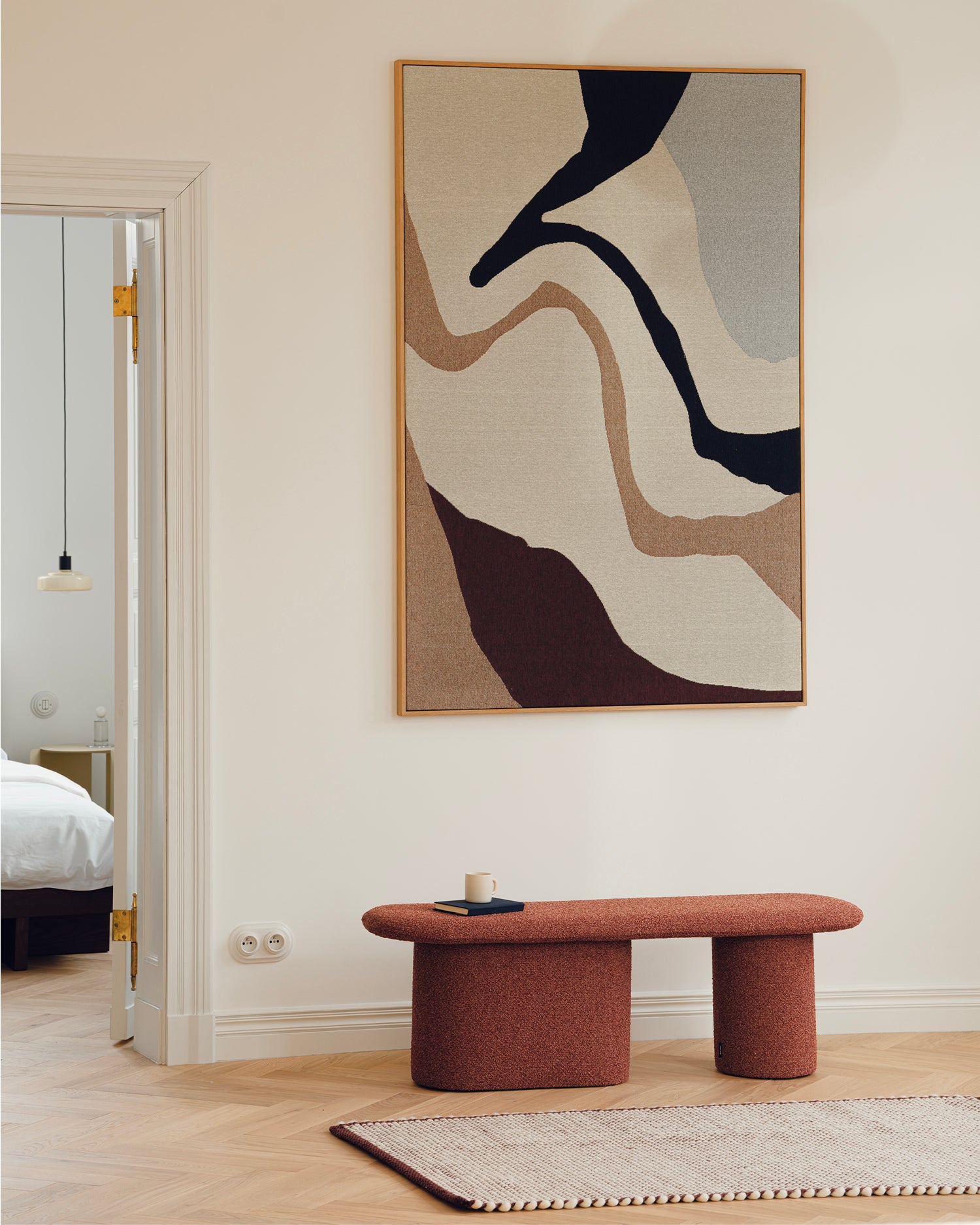 Panca imbottita fatta a mano Rull