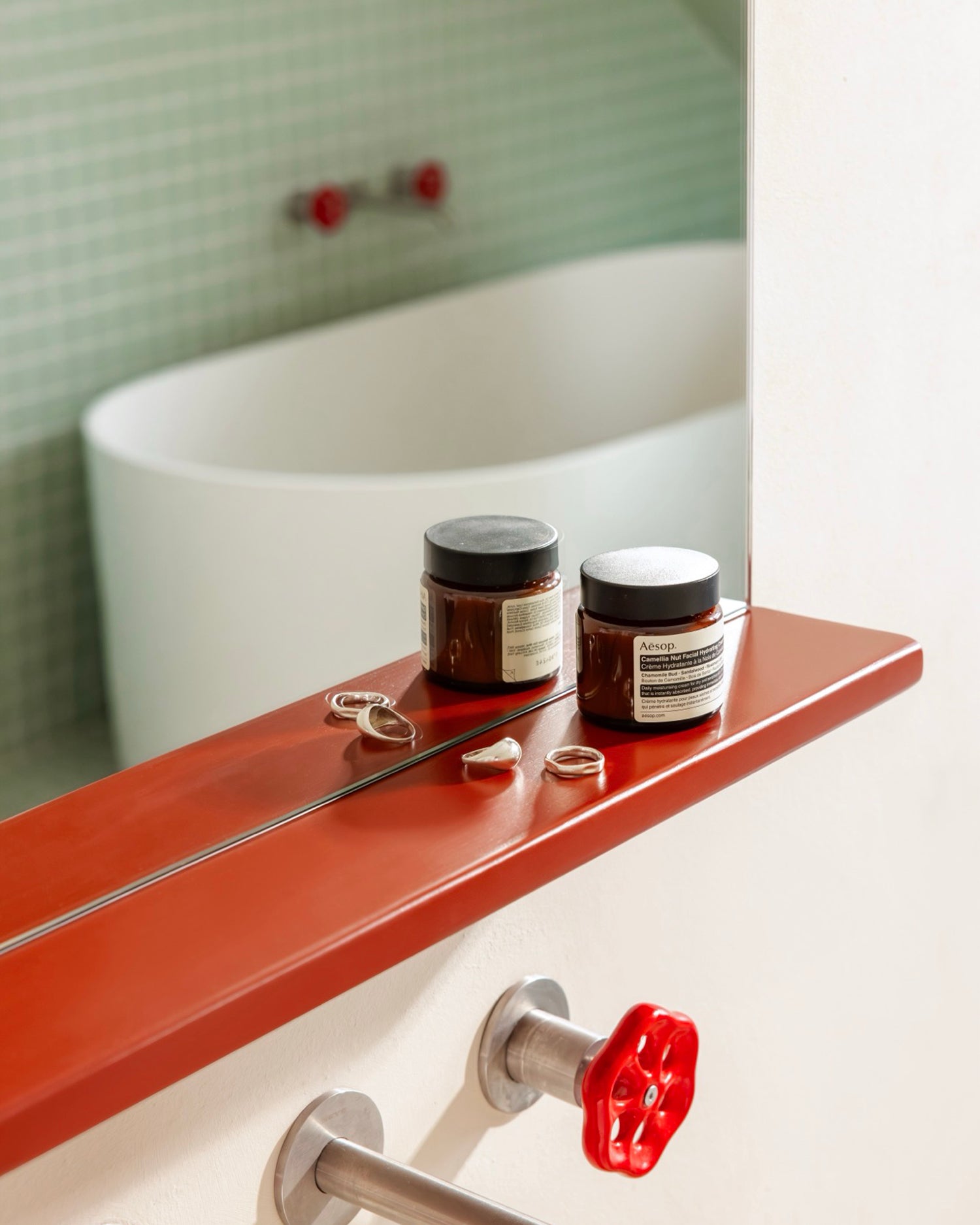 Specchio da parete in legno Lun