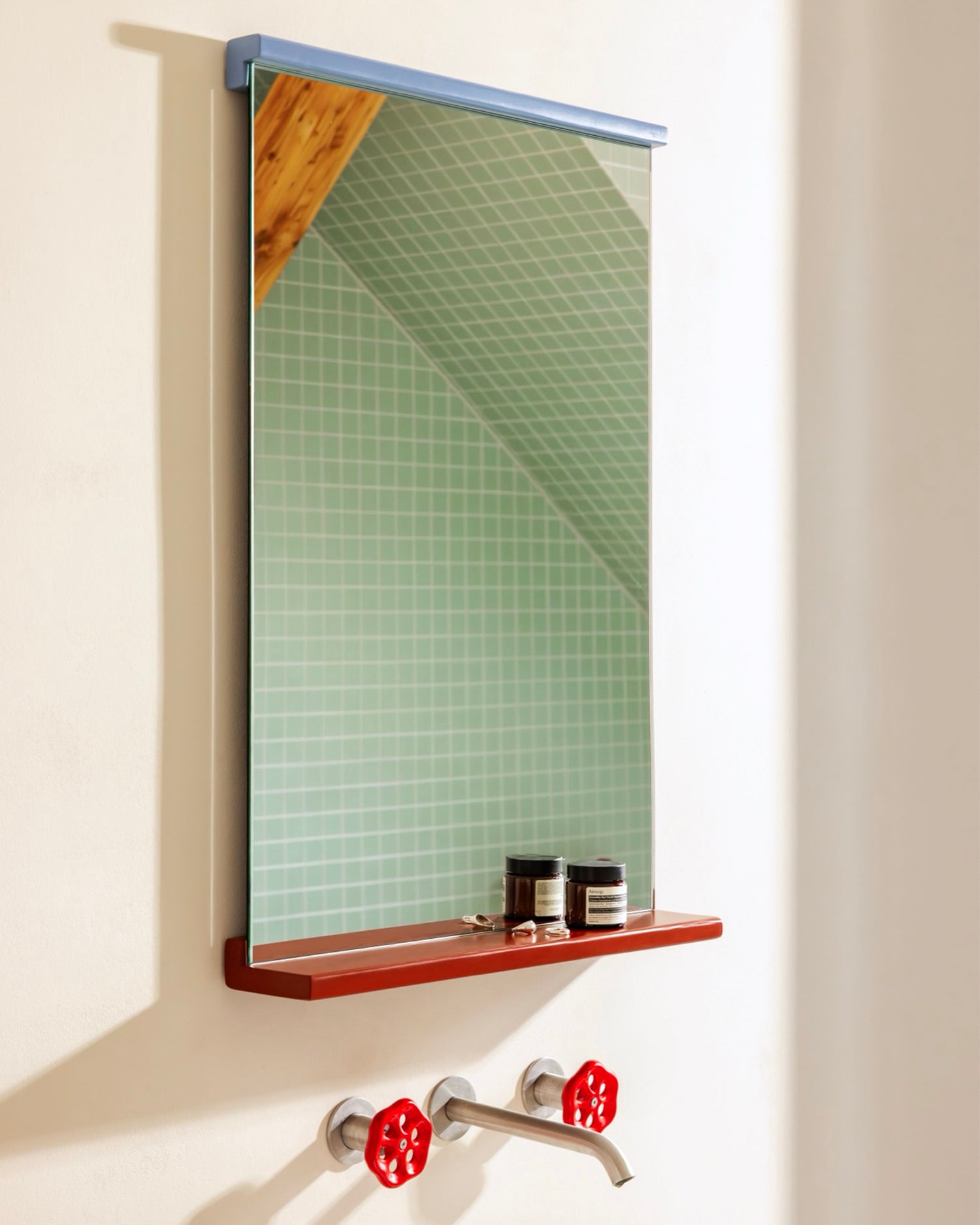 Specchio da parete in legno Lun