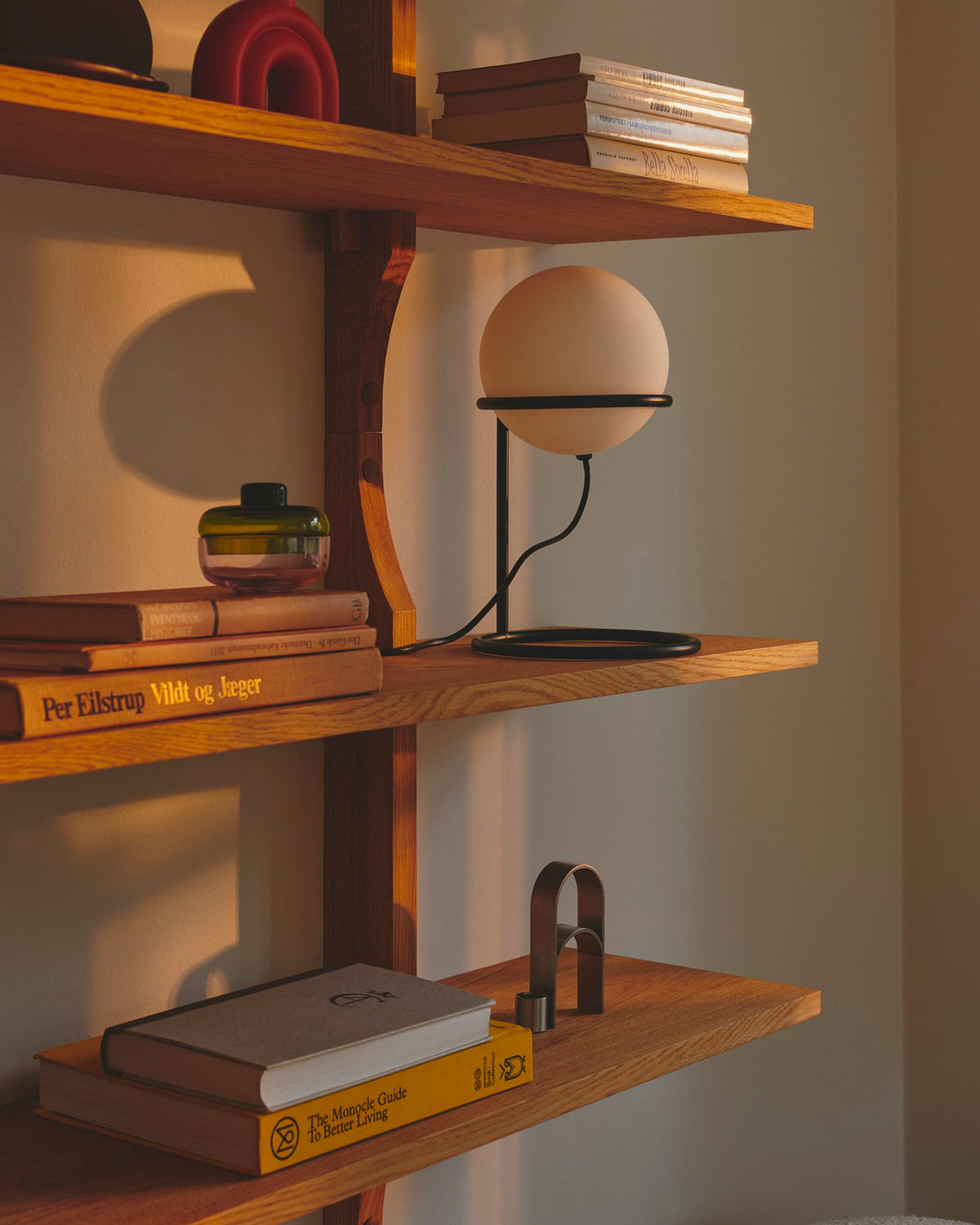 Lampada da tavolo in vetro e metallo Wilson