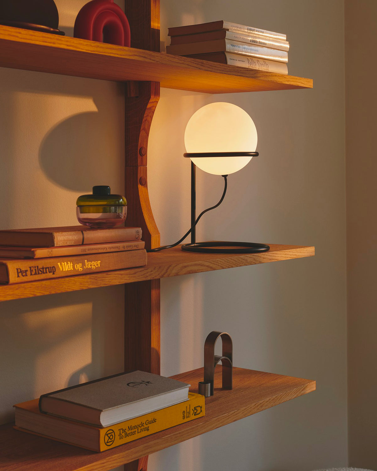 Lampada da tavolo in vetro e metallo Wilson