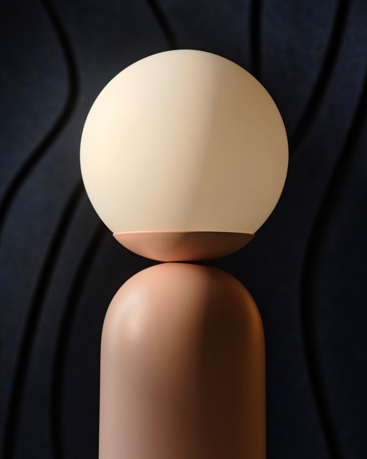 Lampada da tavolo in metallo e vetro Notti