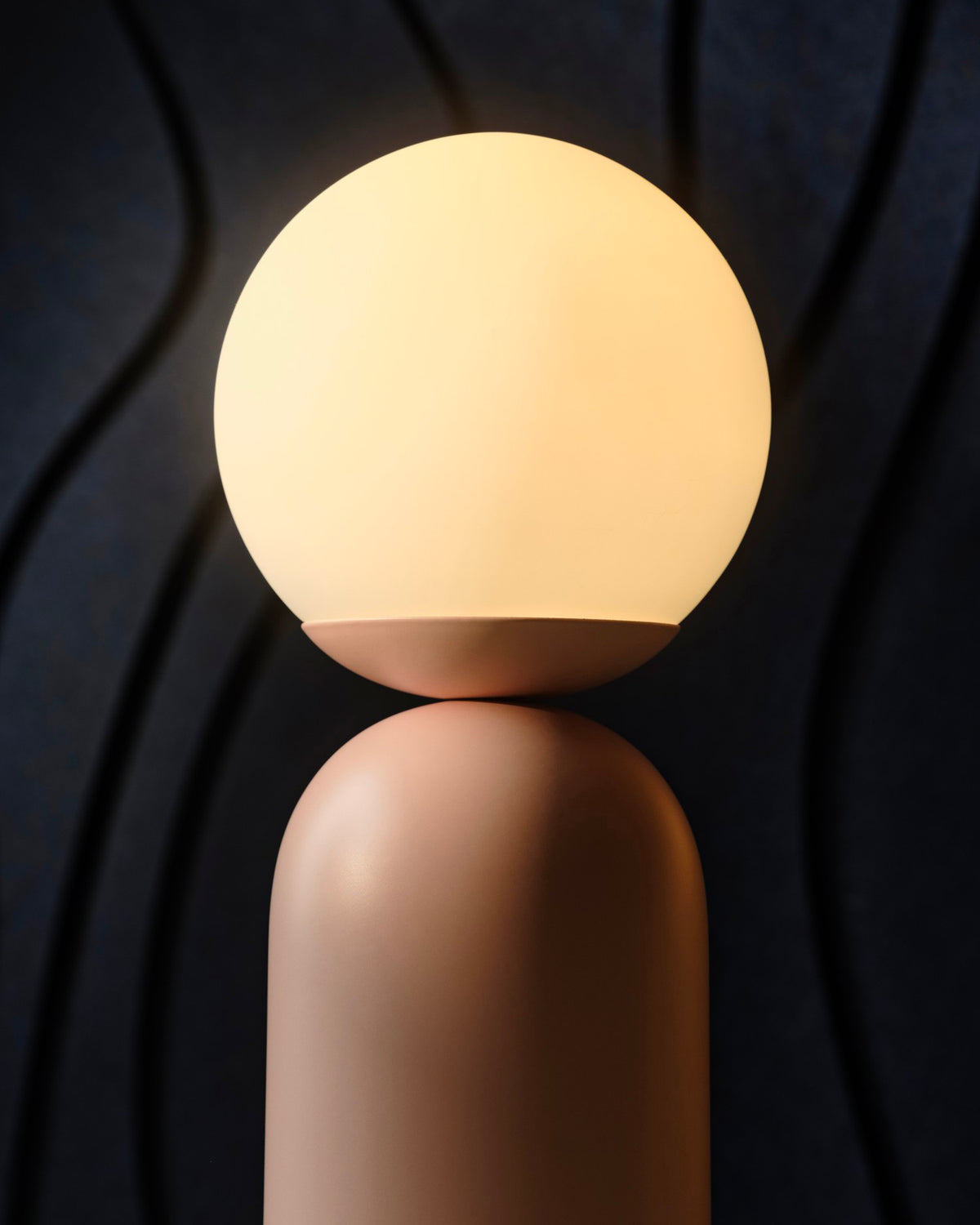 Lampada da tavolo in metallo e vetro Notti