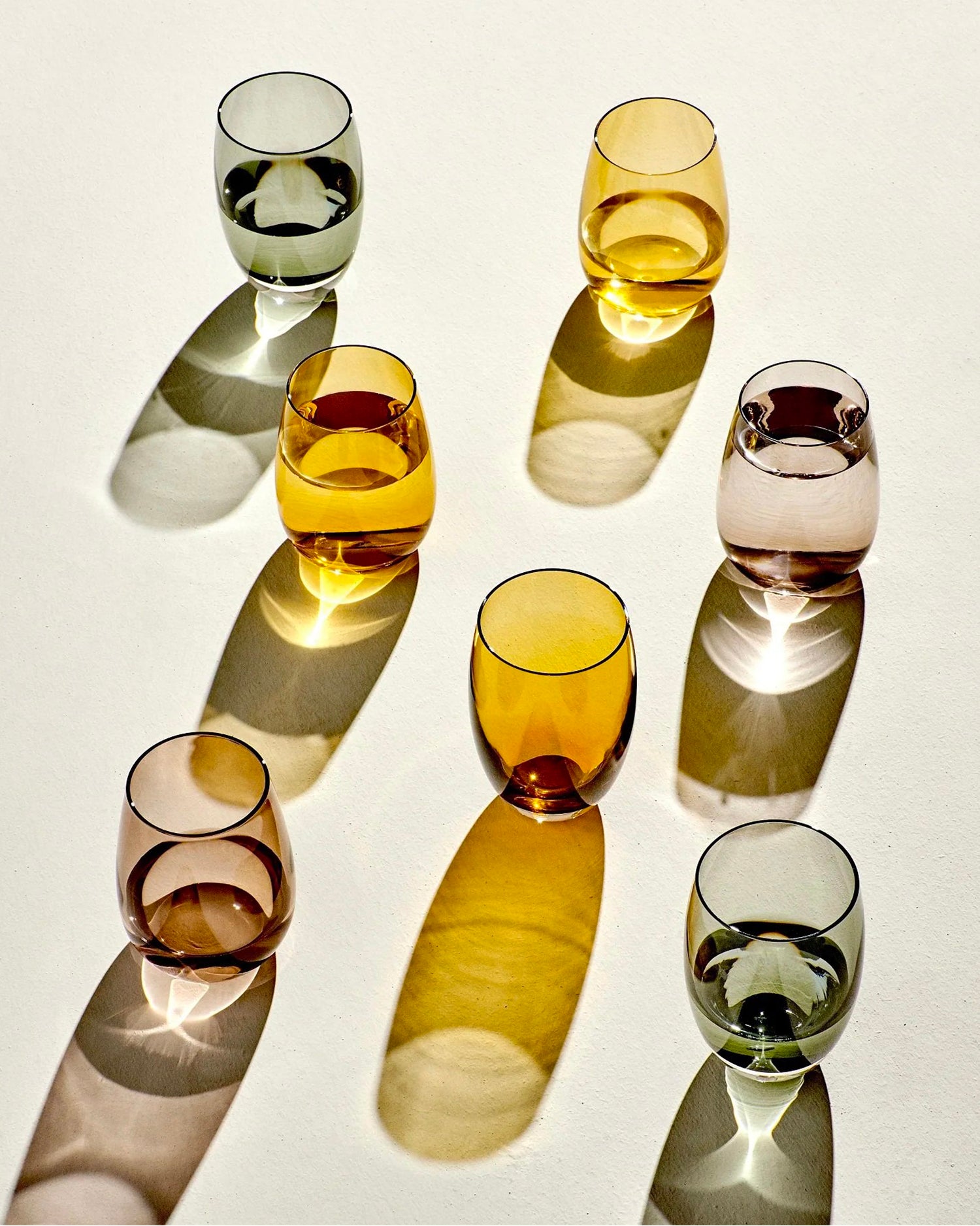 Set 4 bicchieri acqua in cristallo Colored O