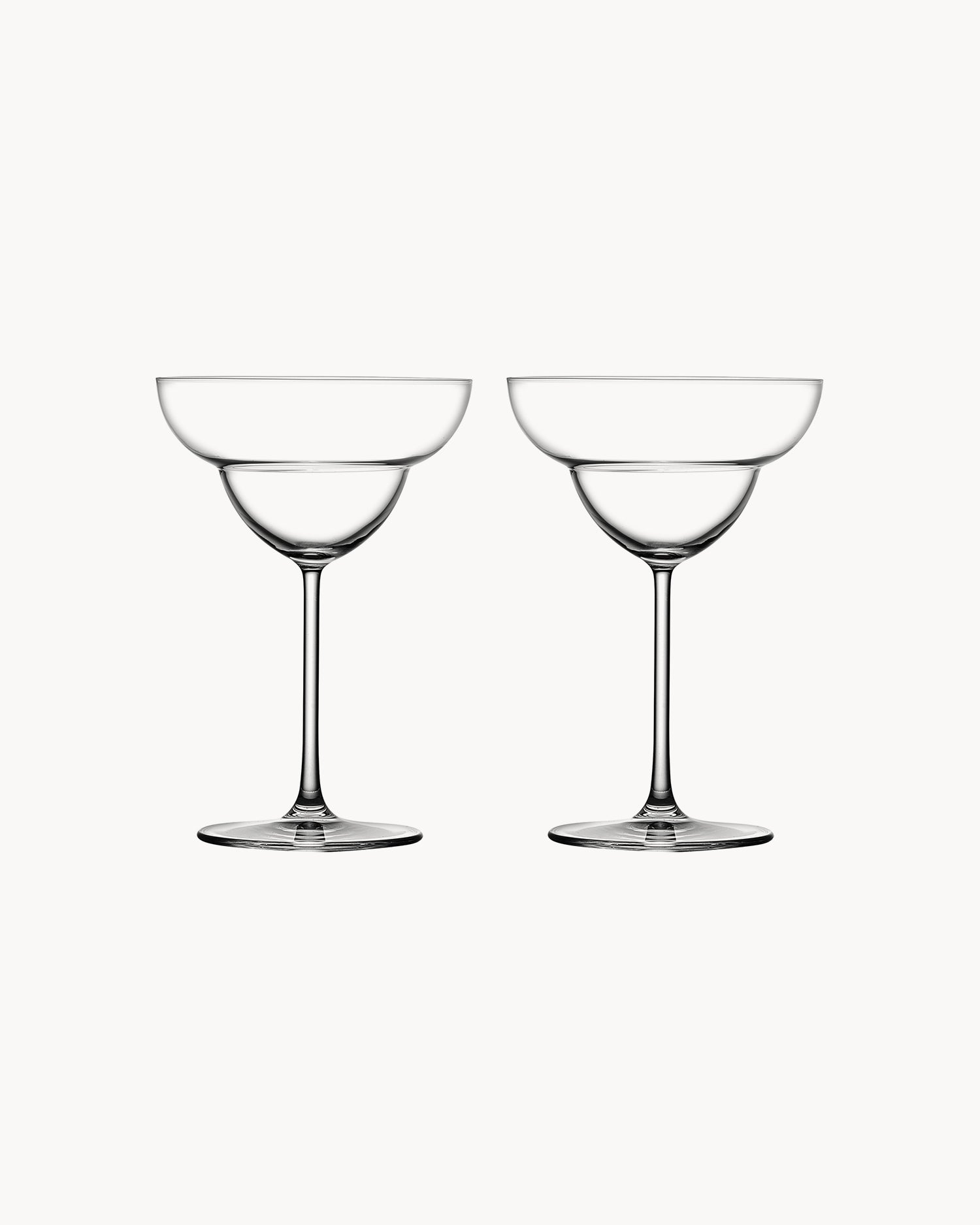 Set 2 bicchieri da margarita in cristallo Vintage