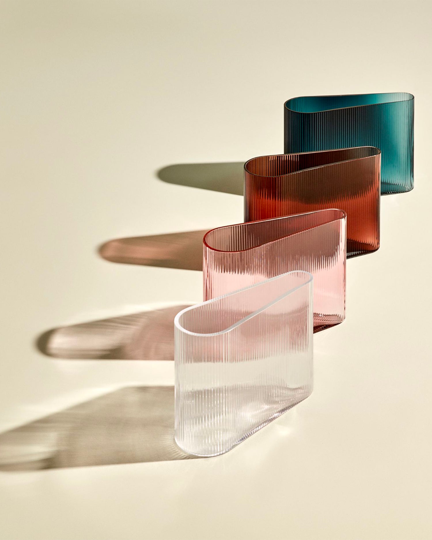 Vaso largo in cristallo Mist