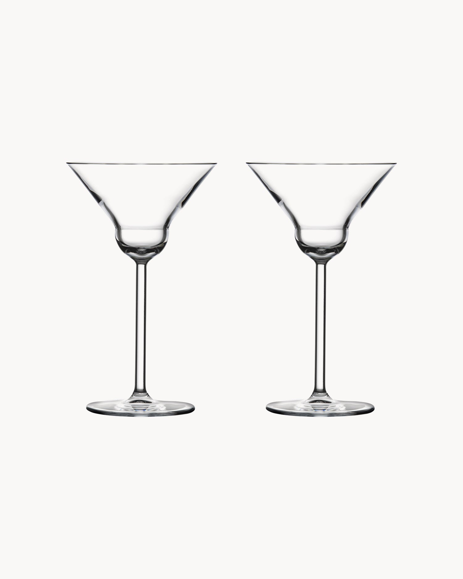 Set 2 bicchieri da martini in cristallo Vintage round