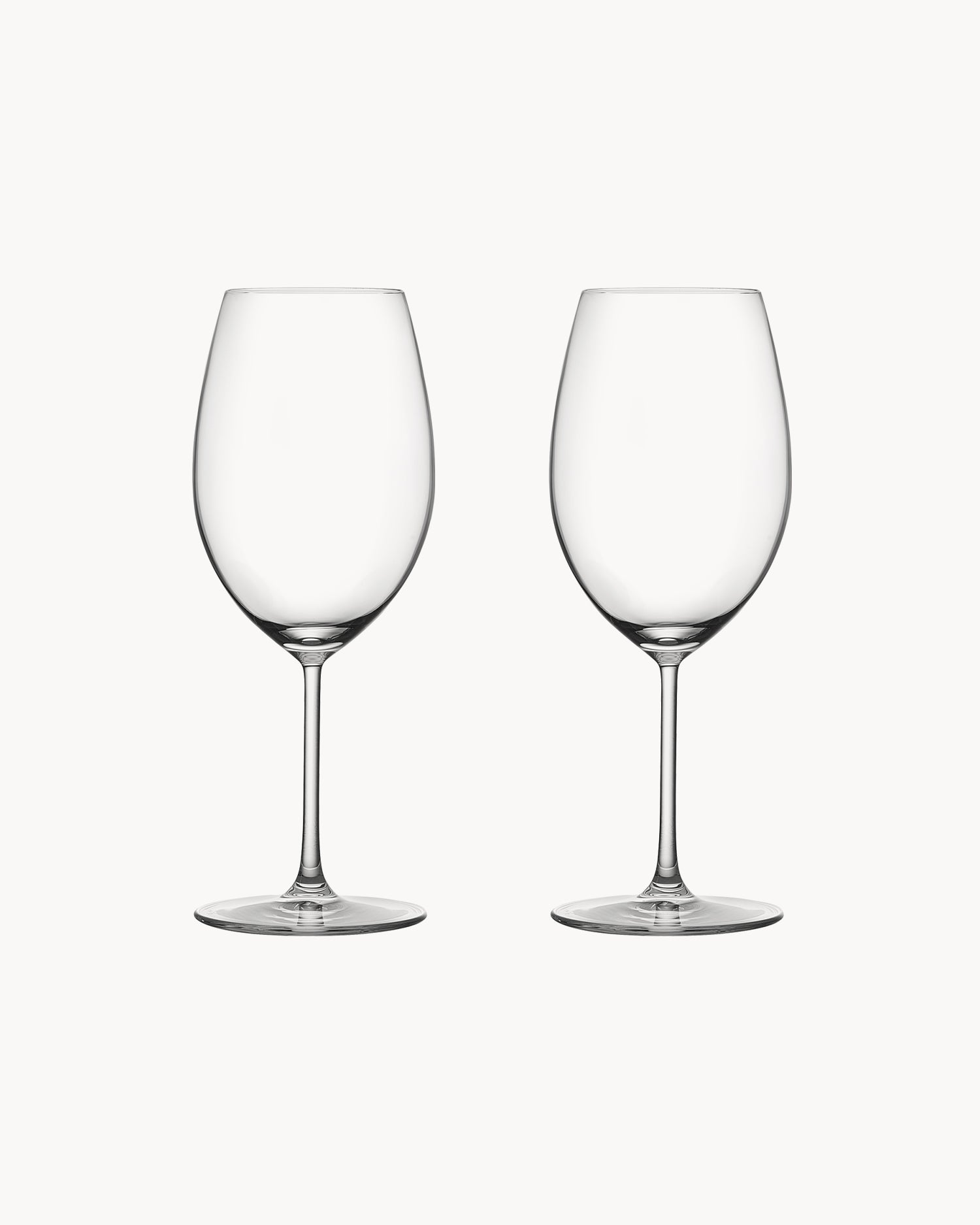 Set 2 calici da vino rosso in cristallo Vintage